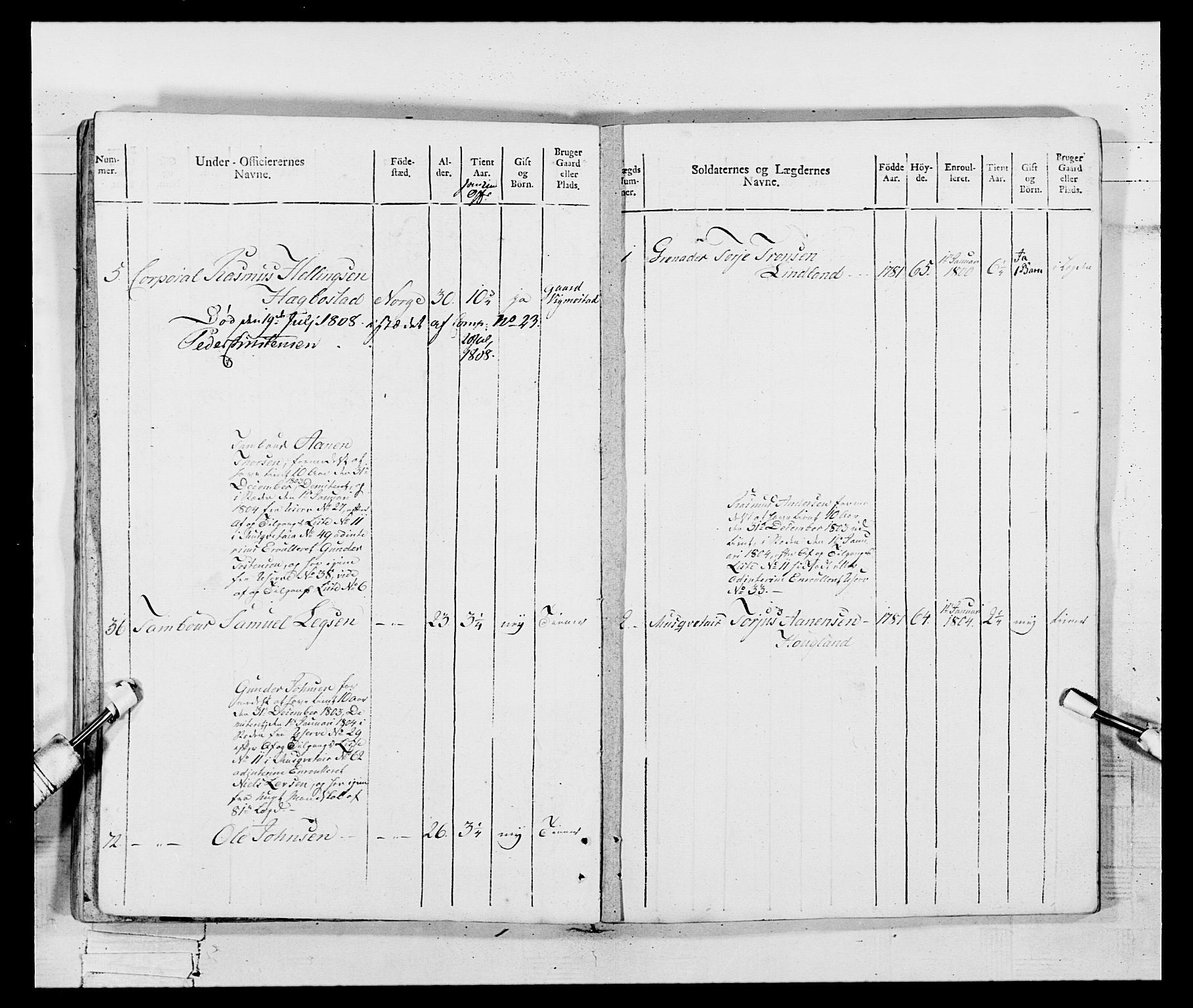 Generalitets- og kommissariatskollegiet, Det kongelige norske kommissariatskollegium, AV/RA-EA-5420/E/Eh/L0109: Vesterlenske nasjonale infanteriregiment, 1806, p. 502