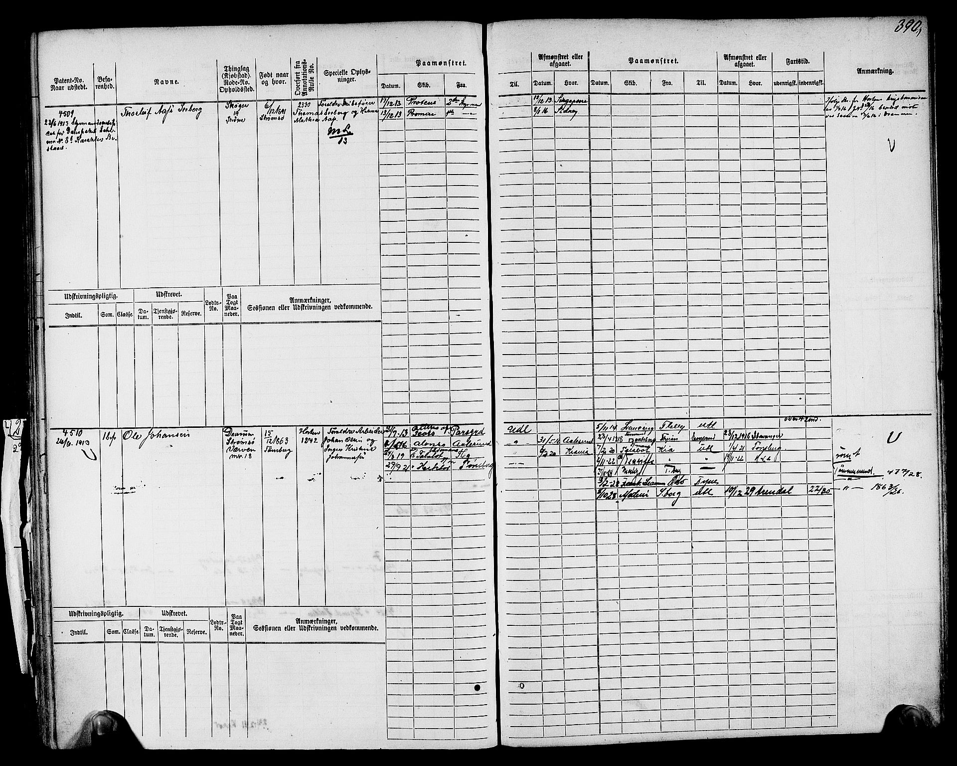 Drammen innrulleringsdistrikt, AV/SAKO-A-781/F/Fc/L0005: Hovedrulle, 1911, p. 256