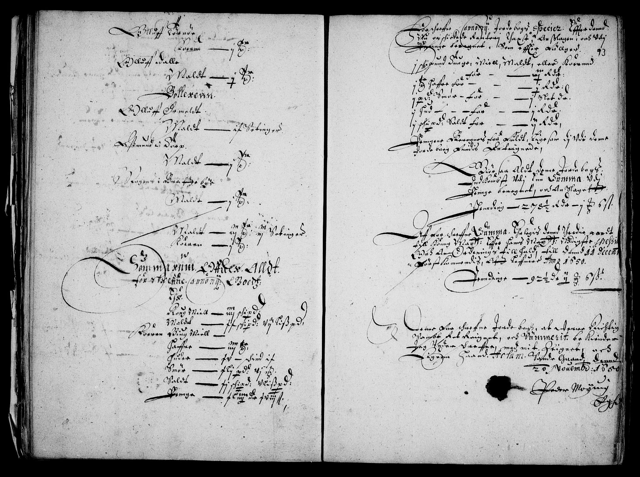 Rentekammeret inntil 1814, Realistisk ordnet avdeling, AV/RA-EA-4070/Fc/Fca/L0001/0002: [Ca I]  Akershus stift / Kristiania kapitels jordebok, 1652-1654, p. 92-93