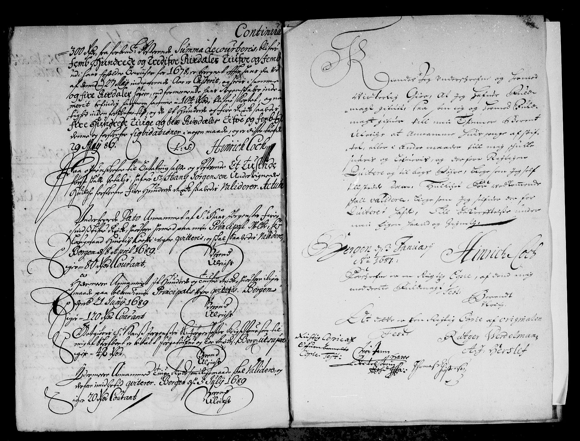 Rentekammeret inntil 1814, Reviderte regnskaper, Stiftamtstueregnskaper, Bergen stiftamt, AV/RA-EA-6043/R/Rc/L0055: Bergen stiftamt, 1679