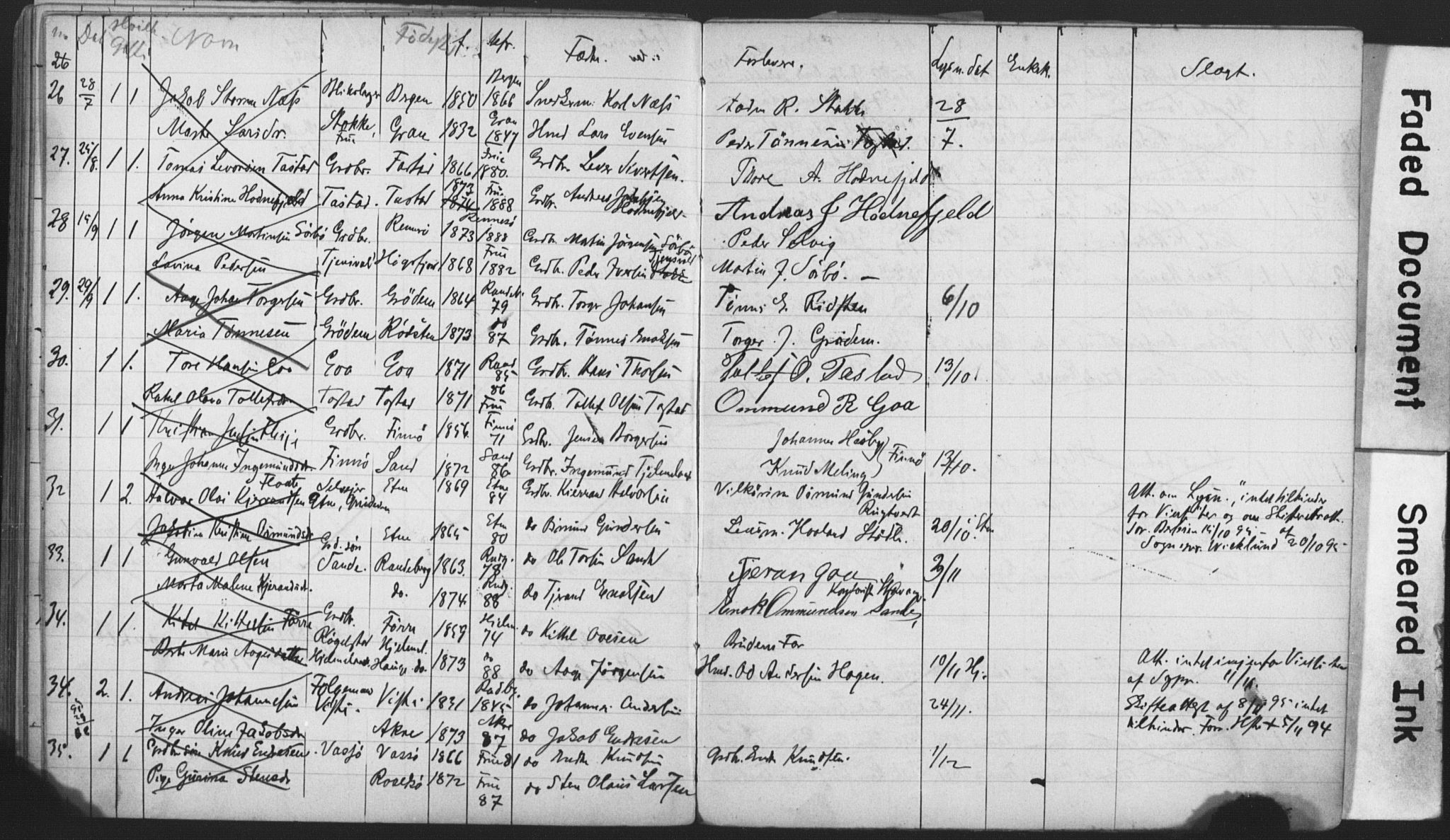 Hetland sokneprestkontor, AV/SAST-A-101826/70/705BA/L0002: Banns register no. 2, 1890-1898