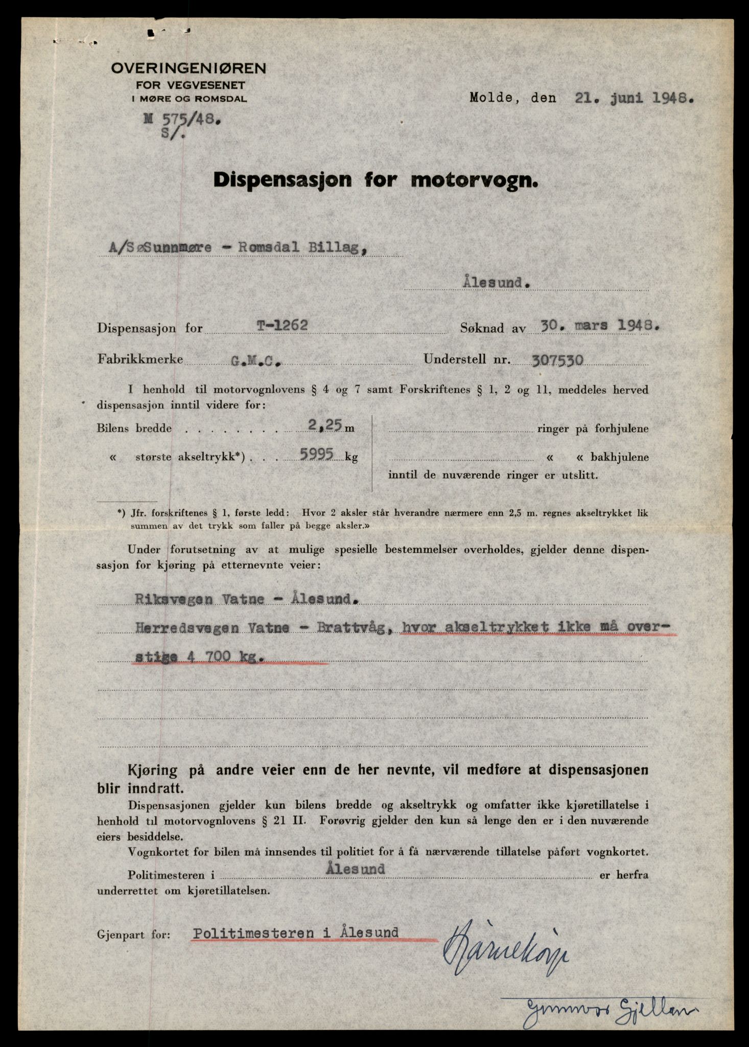 Møre og Romsdal vegkontor - Ålesund trafikkstasjon, AV/SAT-A-4099/F/Fe/L0010: Registreringskort for kjøretøy T 1050 - T 1169, 1927-1998, p. 2873