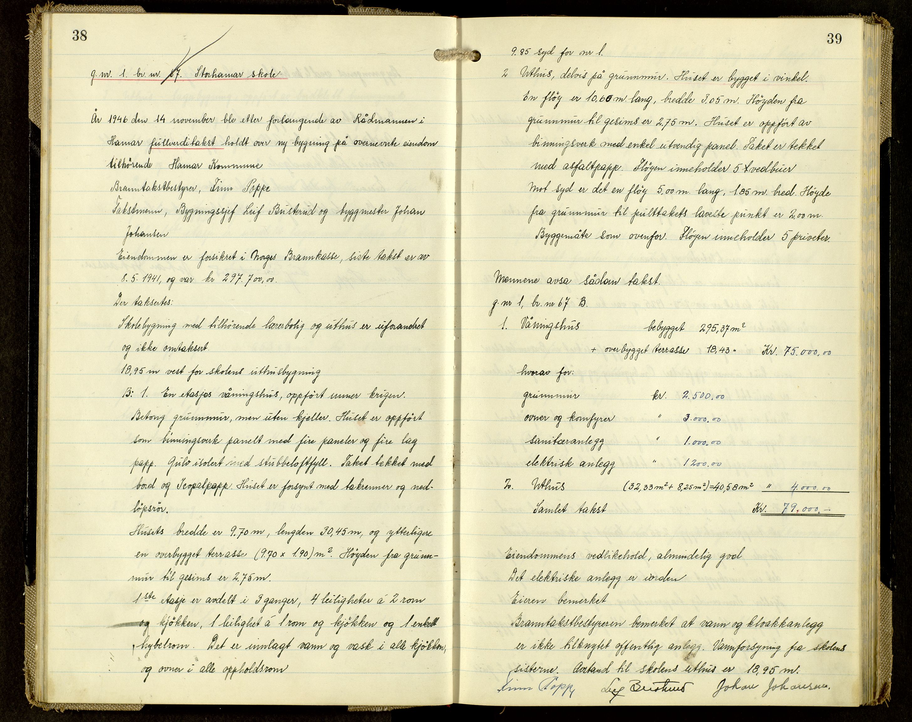 Norges Brannkasse, Hamar, AV/SAH-NBRANH-006/F/Fa/L0012: Branntakstprotokoll, 1946-1948, p. 38-39