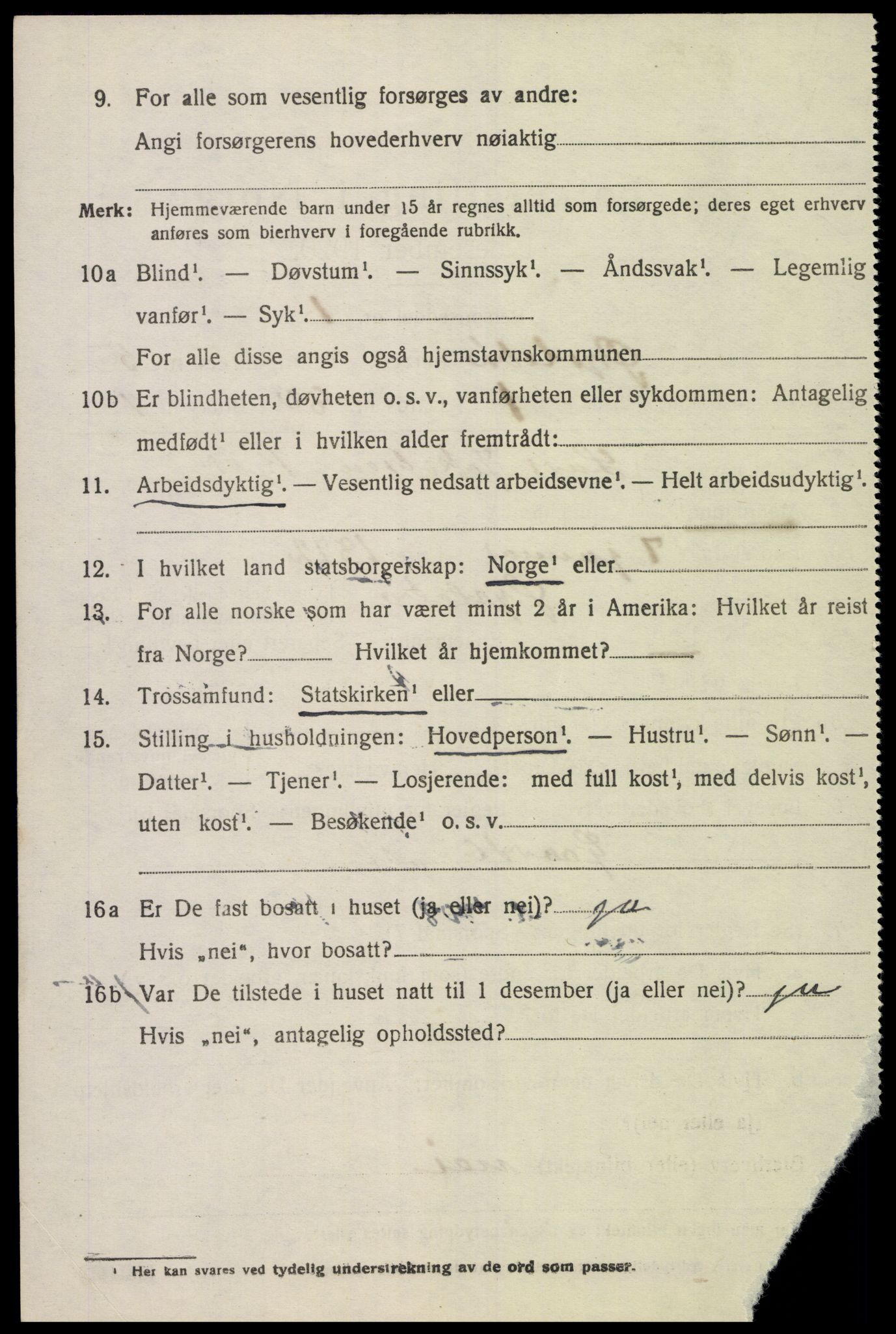 SAK, 1920 census for Øyslebø, 1920, p. 1293