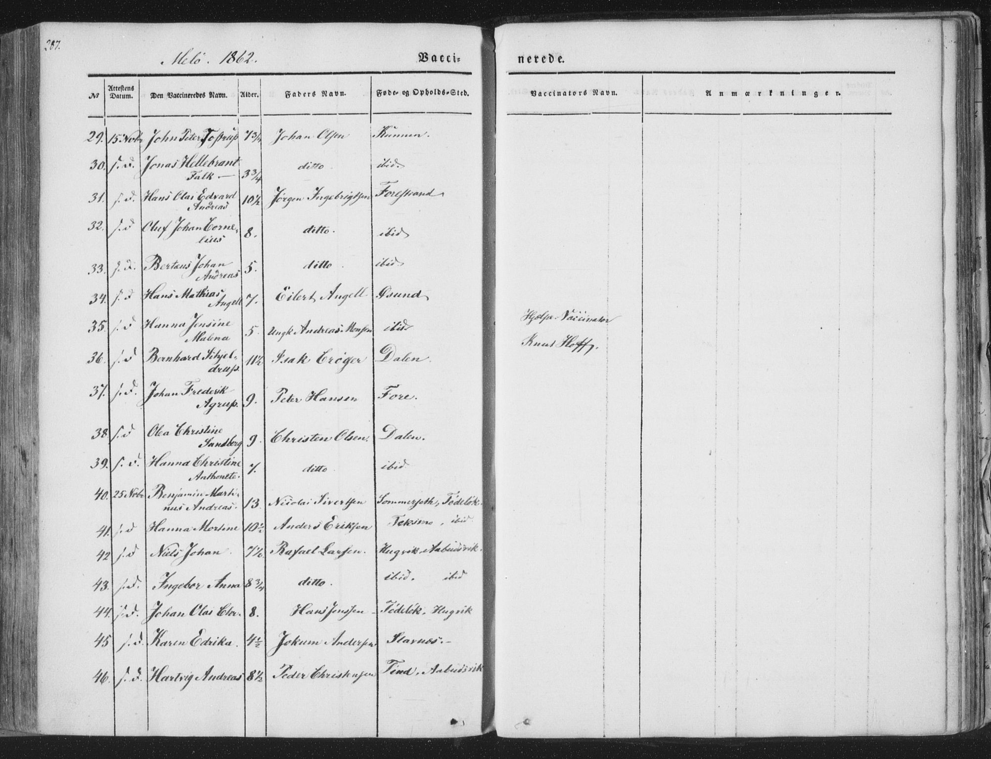 Ministerialprotokoller, klokkerbøker og fødselsregistre - Nordland, AV/SAT-A-1459/841/L0604: Parish register (official) no. 841A09 /2, 1845-1862, p. 287