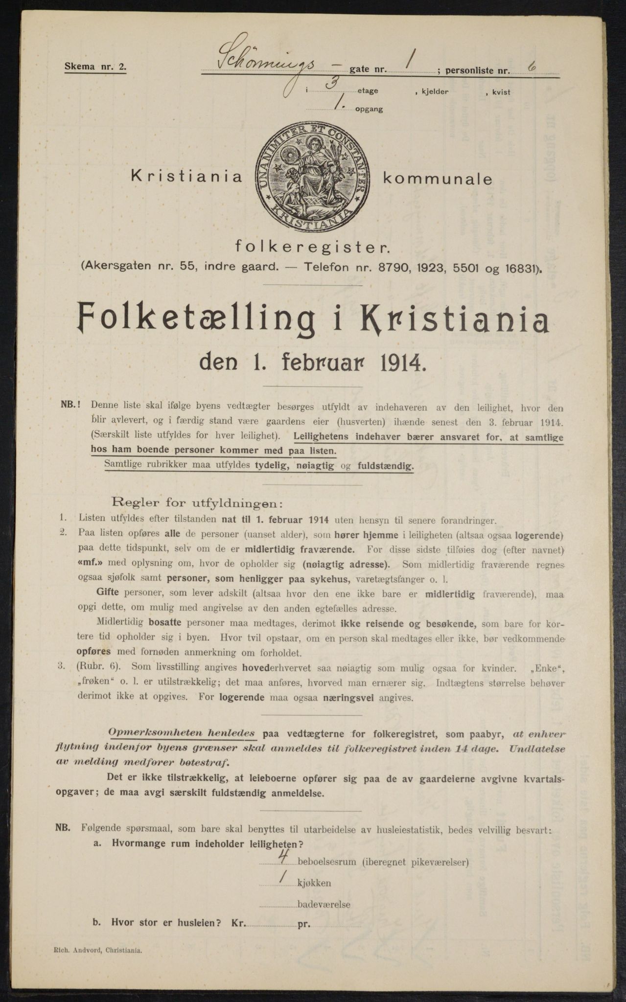 OBA, Municipal Census 1914 for Kristiania, 1914, p. 93139