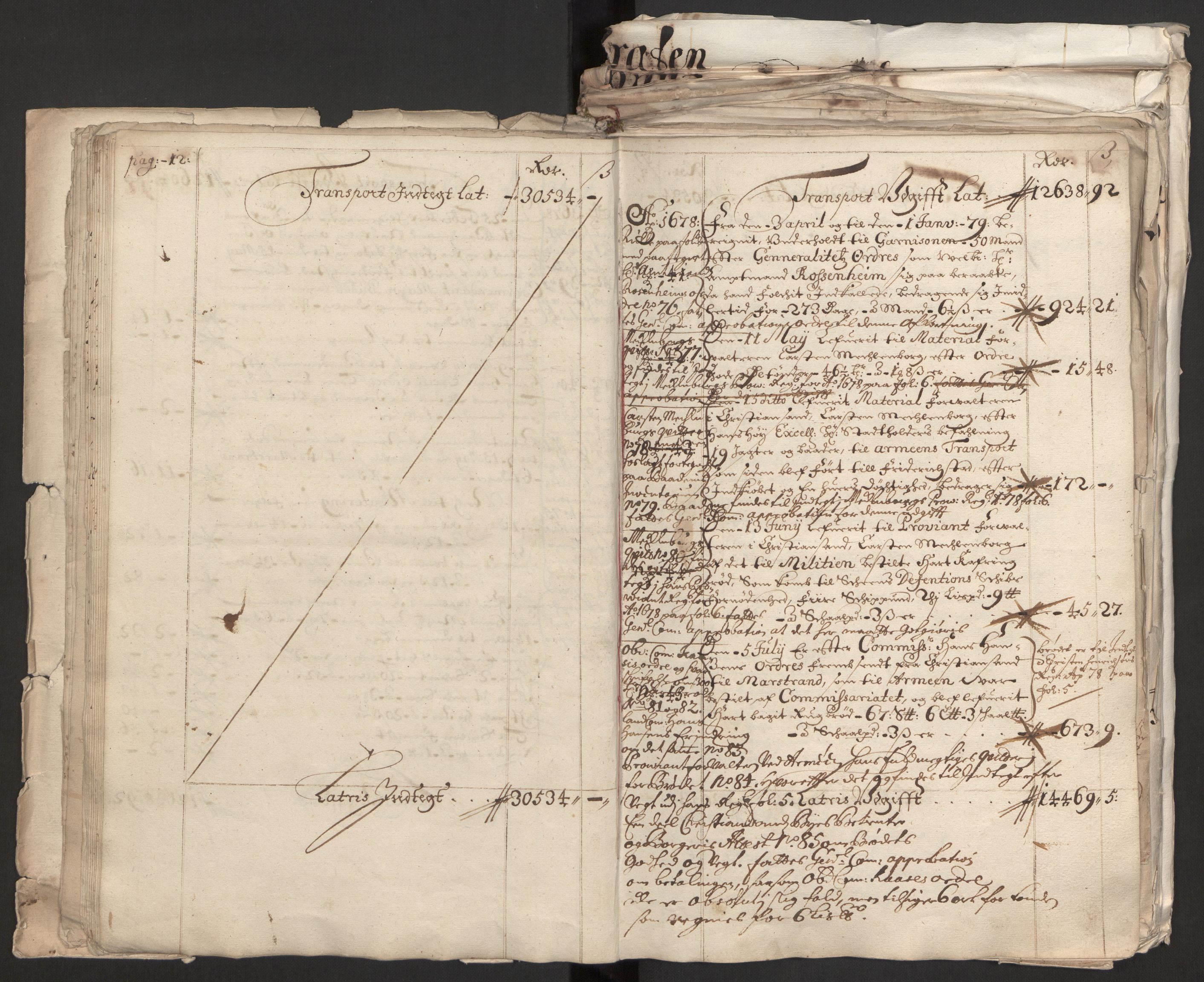 Rentekammeret inntil 1814, Reviderte regnskaper, Byregnskaper, AV/RA-EA-4066/R/Rm/L0258: [M1] Kontribusjonsregnskap, 1664-1700, p. 24