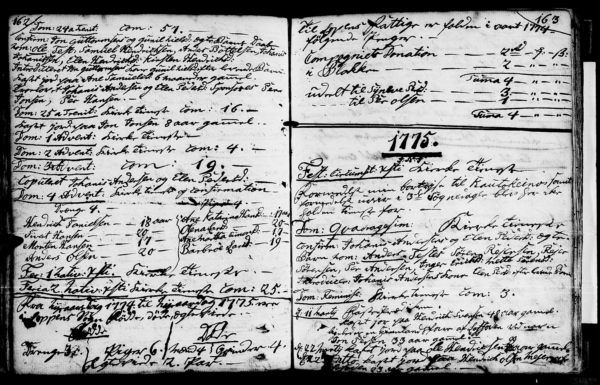 Loppa sokneprestkontor, AV/SATØ-S-1339/H/Ha/L0001kirke: Parish register (official) no. 1 /1, 1753-1784, p. 162-163