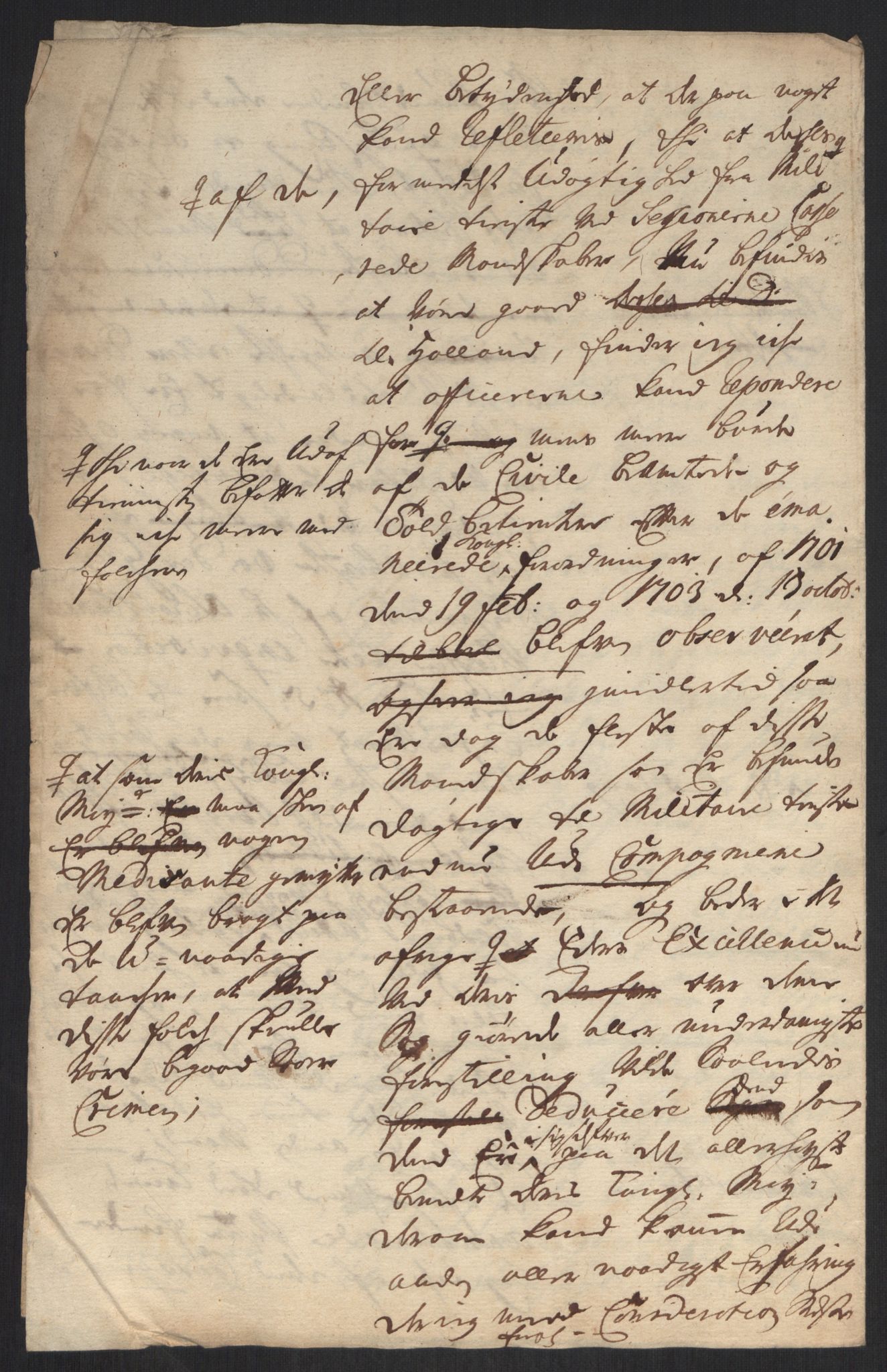 Kommanderende general (KG I) med Det norske krigsdirektorium, AV/RA-EA-5419/B/L0013: Kommanderende generals konsepter, 1730-1733, p. 585