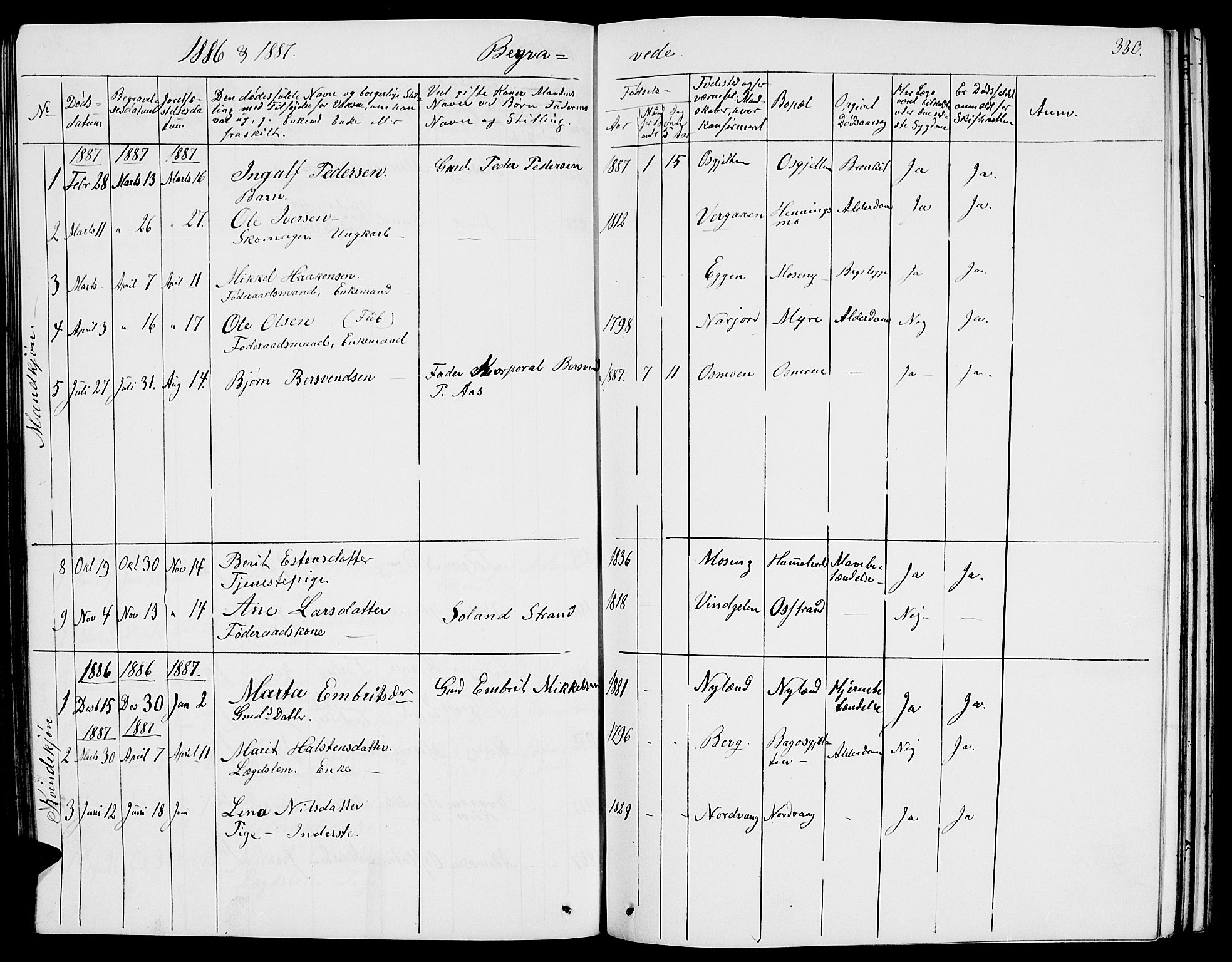 Tolga prestekontor, AV/SAH-PREST-062/L/L0004: Parish register (copy) no. 4, 1845-1887, p. 330