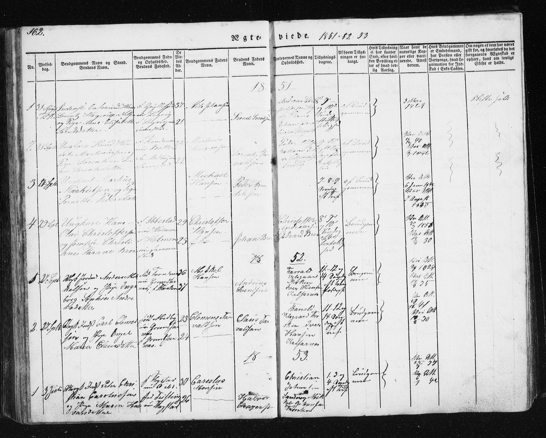 Berg sokneprestkontor, AV/SATØ-S-1318/G/Ga/Gab/L0011klokker: Parish register (copy) no. 11, 1833-1878, p. 162