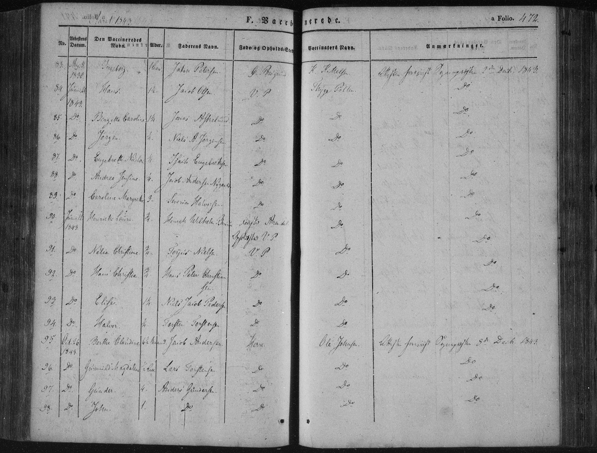 Porsgrunn kirkebøker , SAKO/A-104/F/Fa/L0006: Parish register (official) no. 6, 1841-1857, p. 472