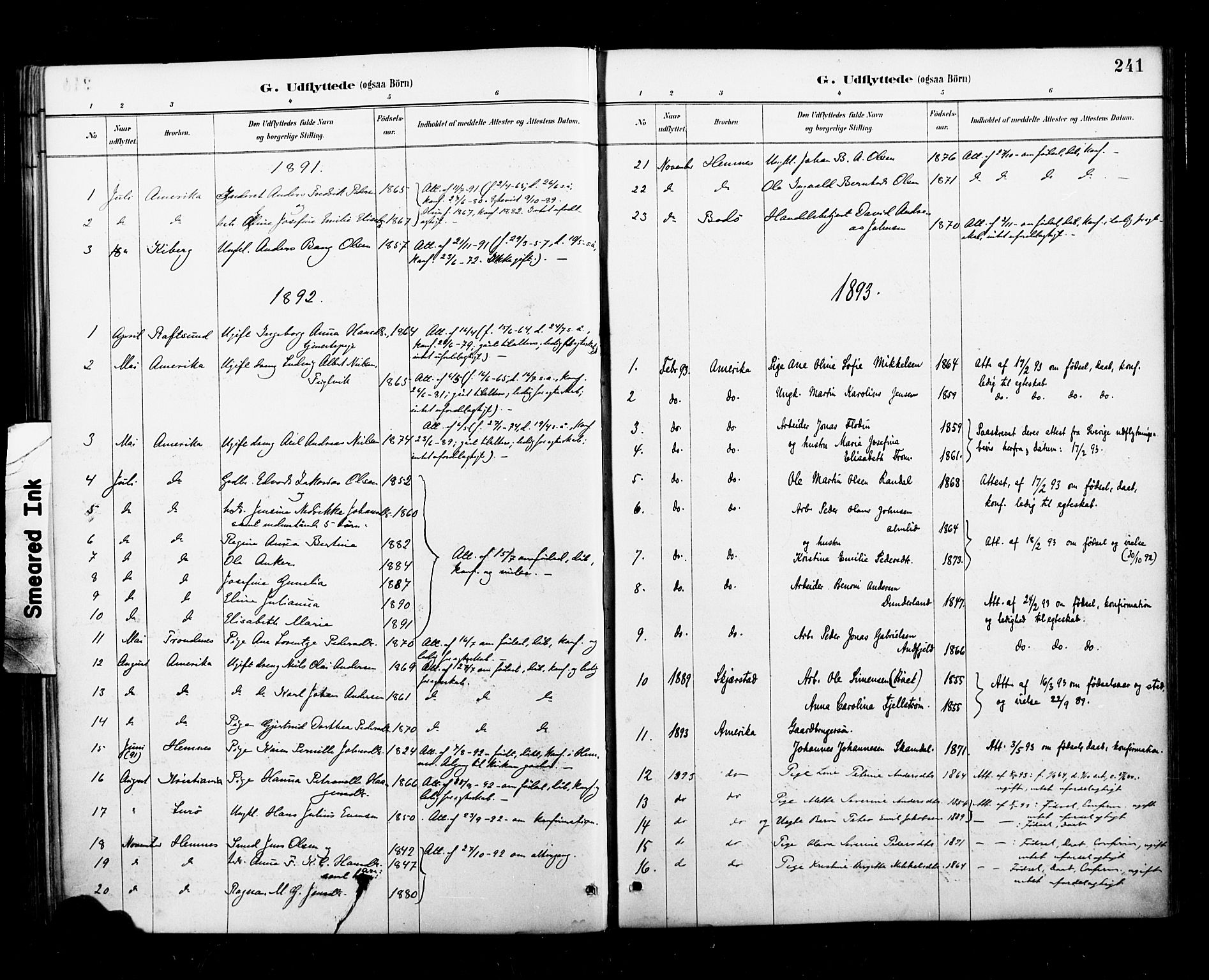 Ministerialprotokoller, klokkerbøker og fødselsregistre - Nordland, AV/SAT-A-1459/827/L0401: Parish register (official) no. 827A13, 1887-1905, p. 241