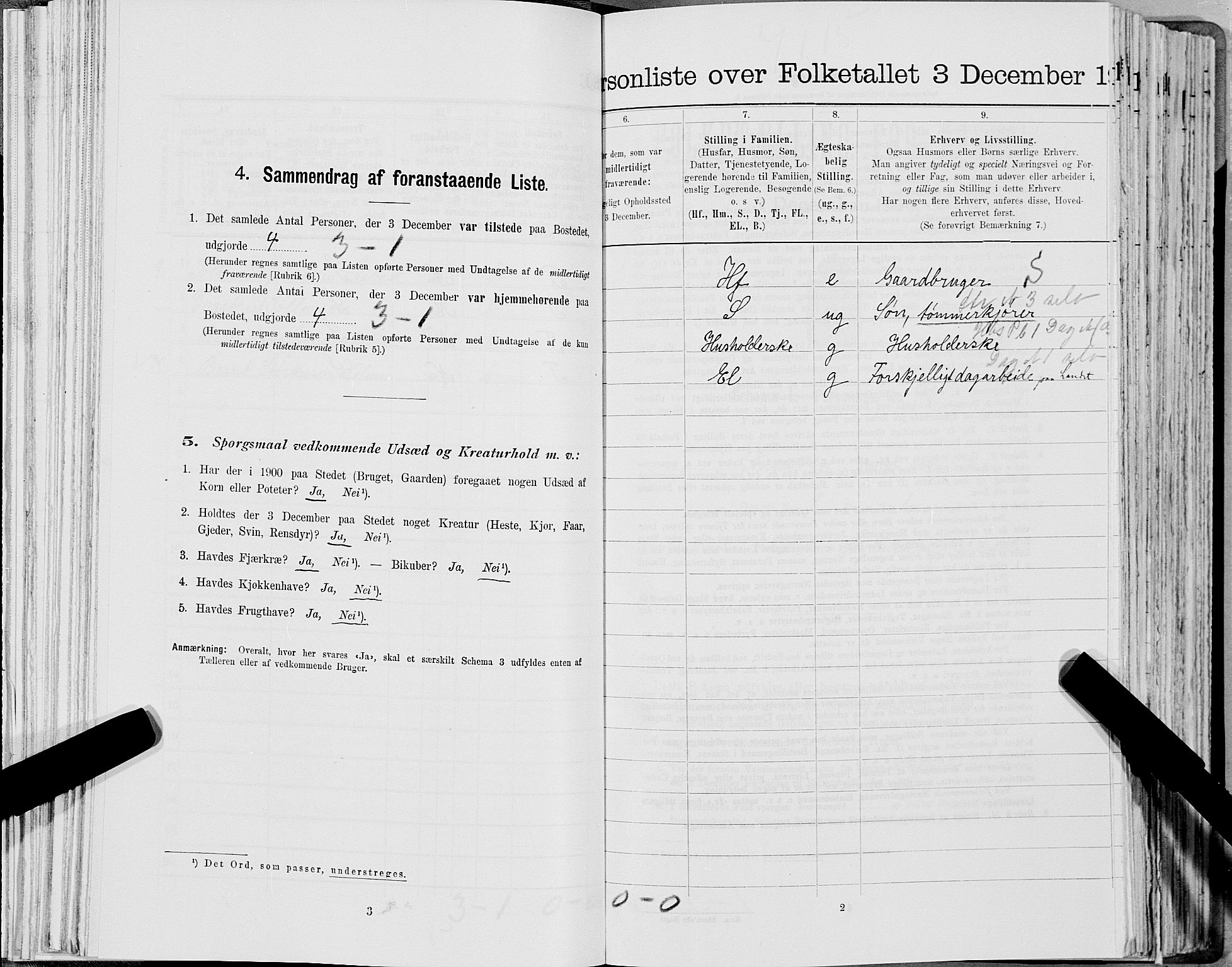 SAT, 1900 census for Snåsa, 1900, p. 143