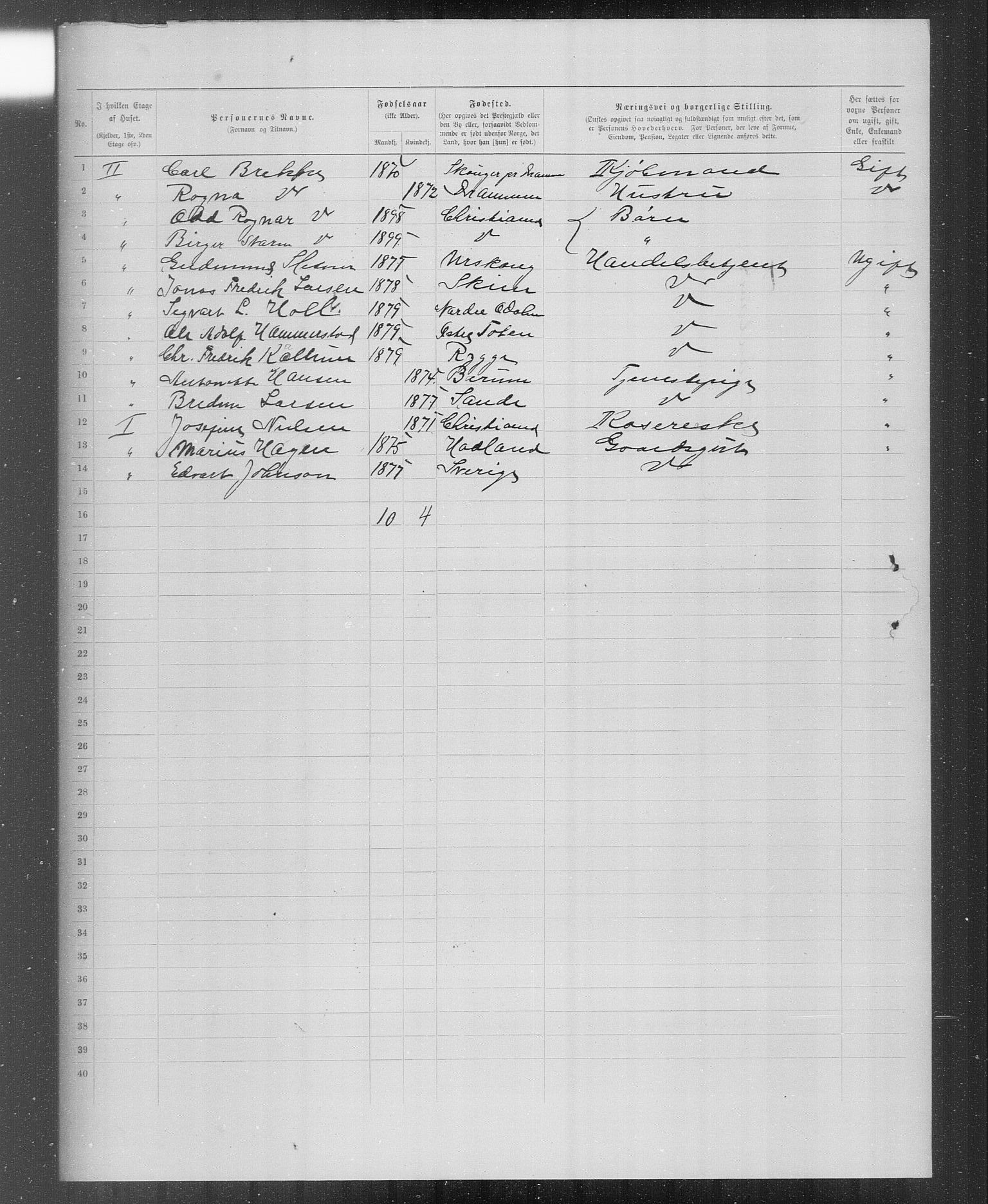 OBA, Municipal Census 1899 for Kristiania, 1899, p. 4149