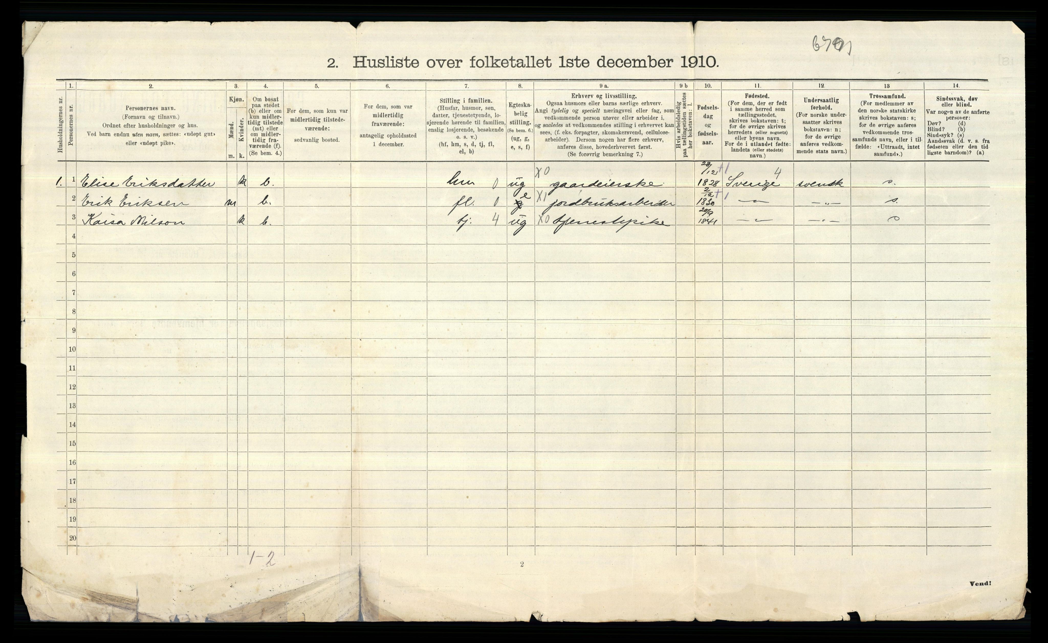 RA, 1910 census for Øymark, 1910, p. 29