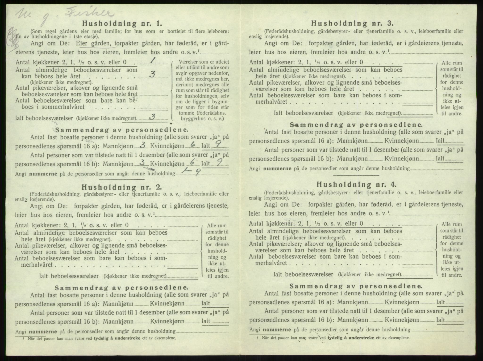 SAB, 1920 census for Hyllestad, 1920, p. 360