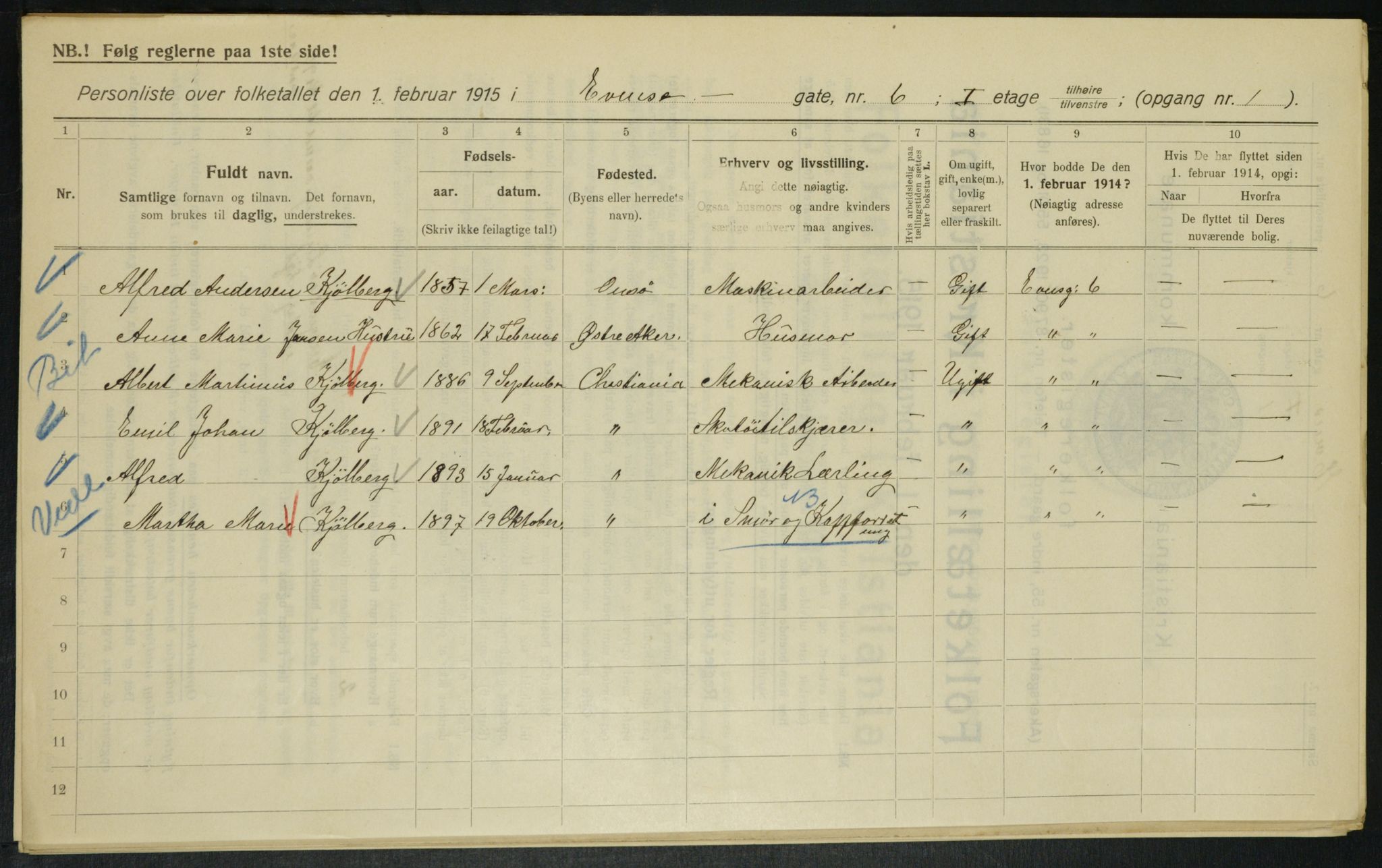 OBA, Municipal Census 1915 for Kristiania, 1915, p. 22471