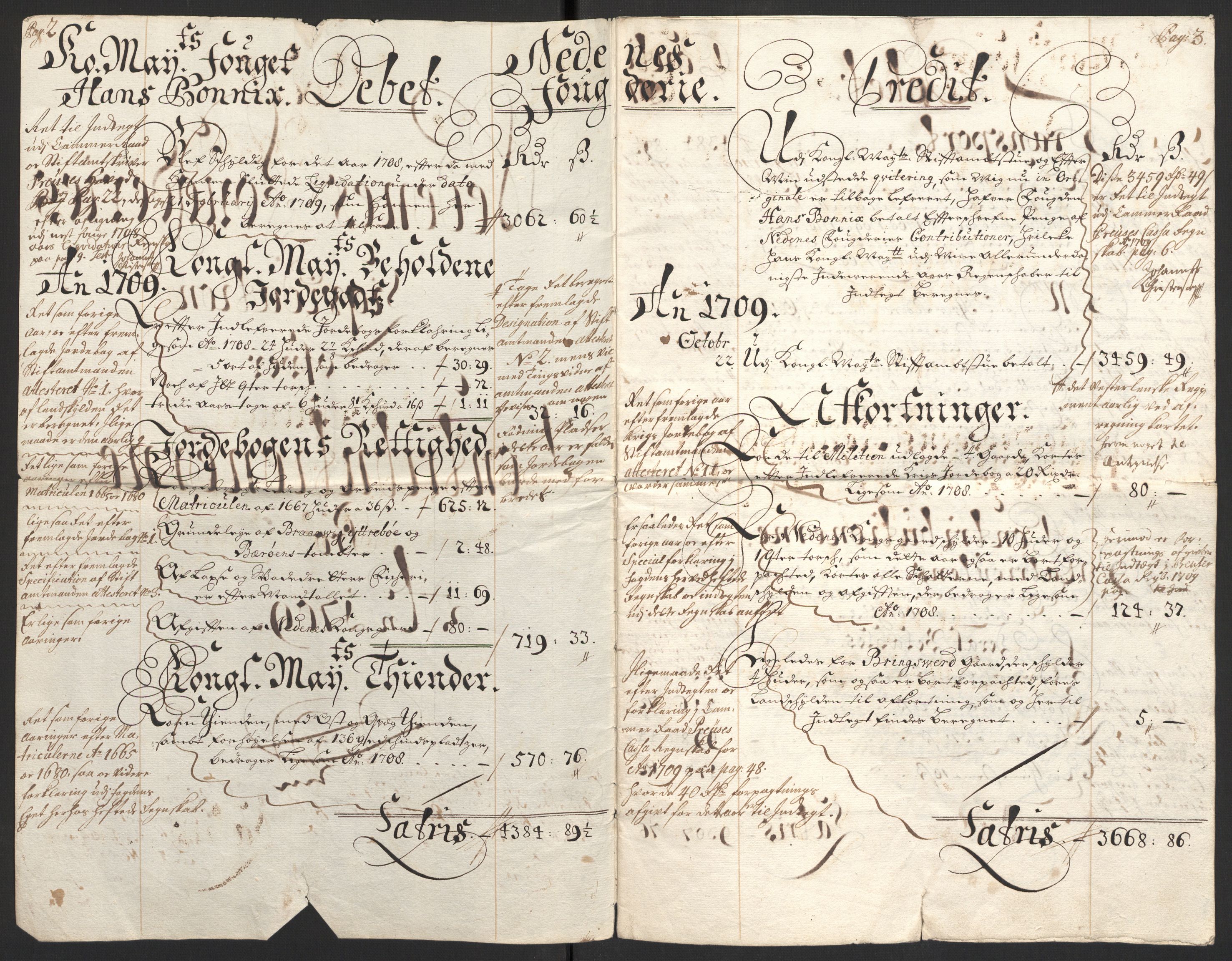 Rentekammeret inntil 1814, Reviderte regnskaper, Fogderegnskap, AV/RA-EA-4092/R39/L2318: Fogderegnskap Nedenes, 1706-1709, p. 432