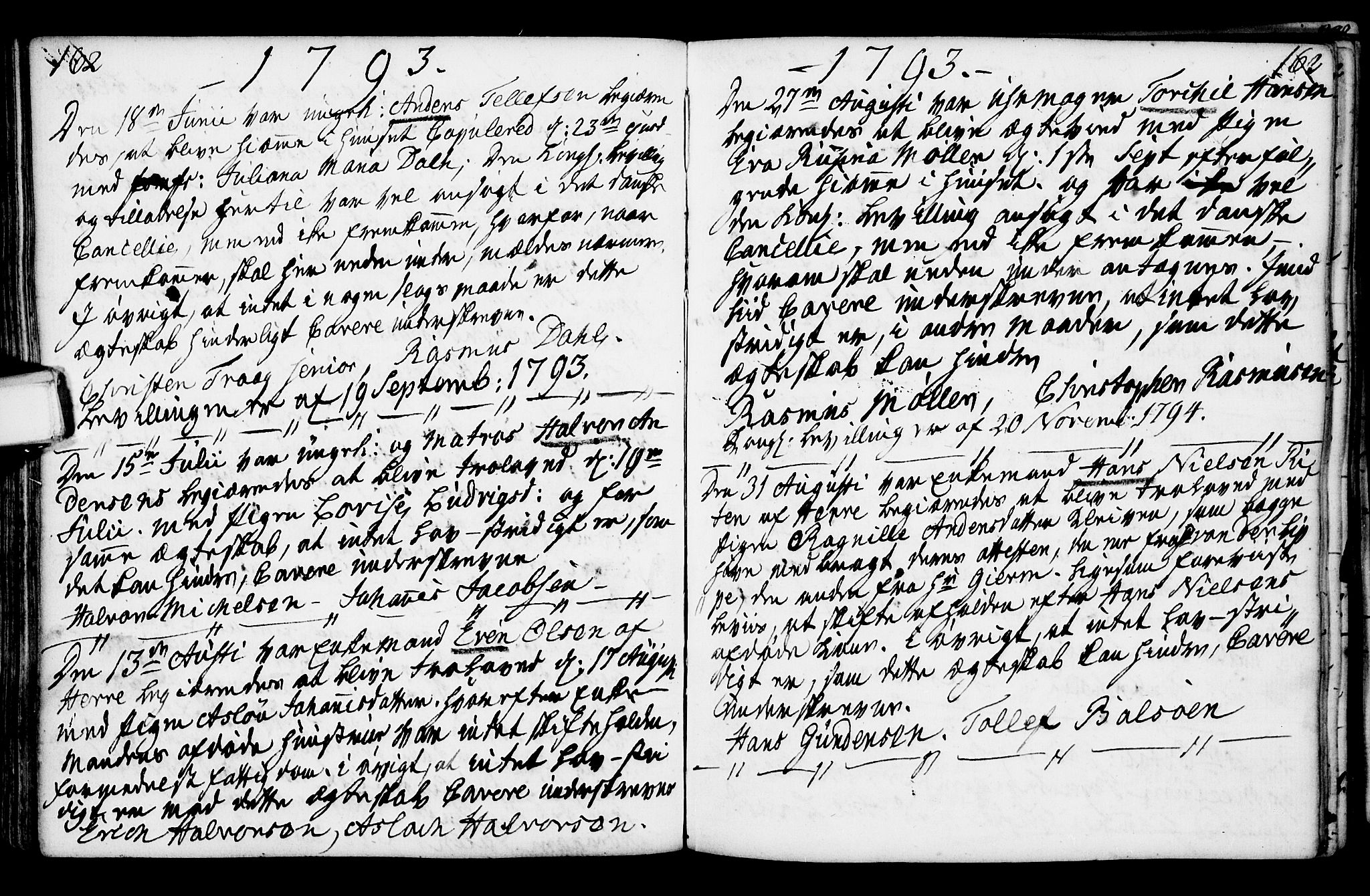 Porsgrunn kirkebøker , SAKO/A-104/F/Fa/L0003: Parish register (official) no. 3, 1764-1814, p. 162-163