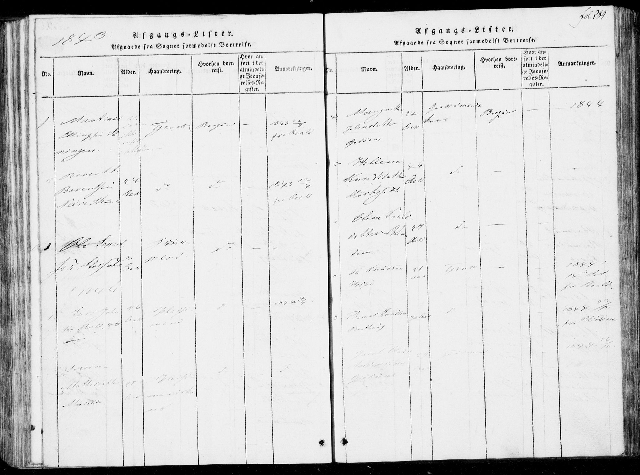 Ministerialprotokoller, klokkerbøker og fødselsregistre - Møre og Romsdal, AV/SAT-A-1454/537/L0517: Parish register (official) no. 537A01, 1818-1862, p. 284