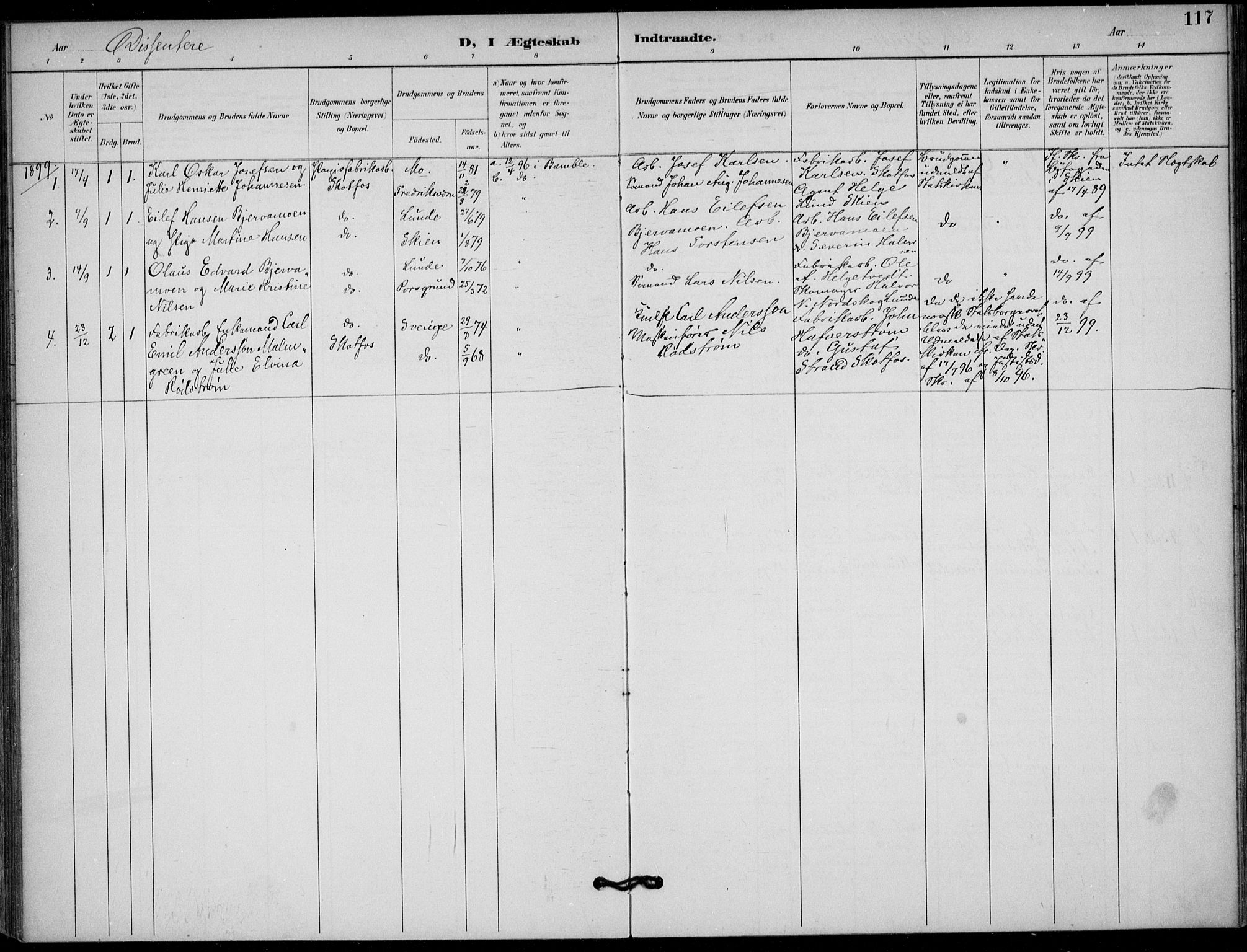 Solum kirkebøker, SAKO/A-306/F/Fb/L0002: Parish register (official) no. II 2, 1893-1901, p. 117