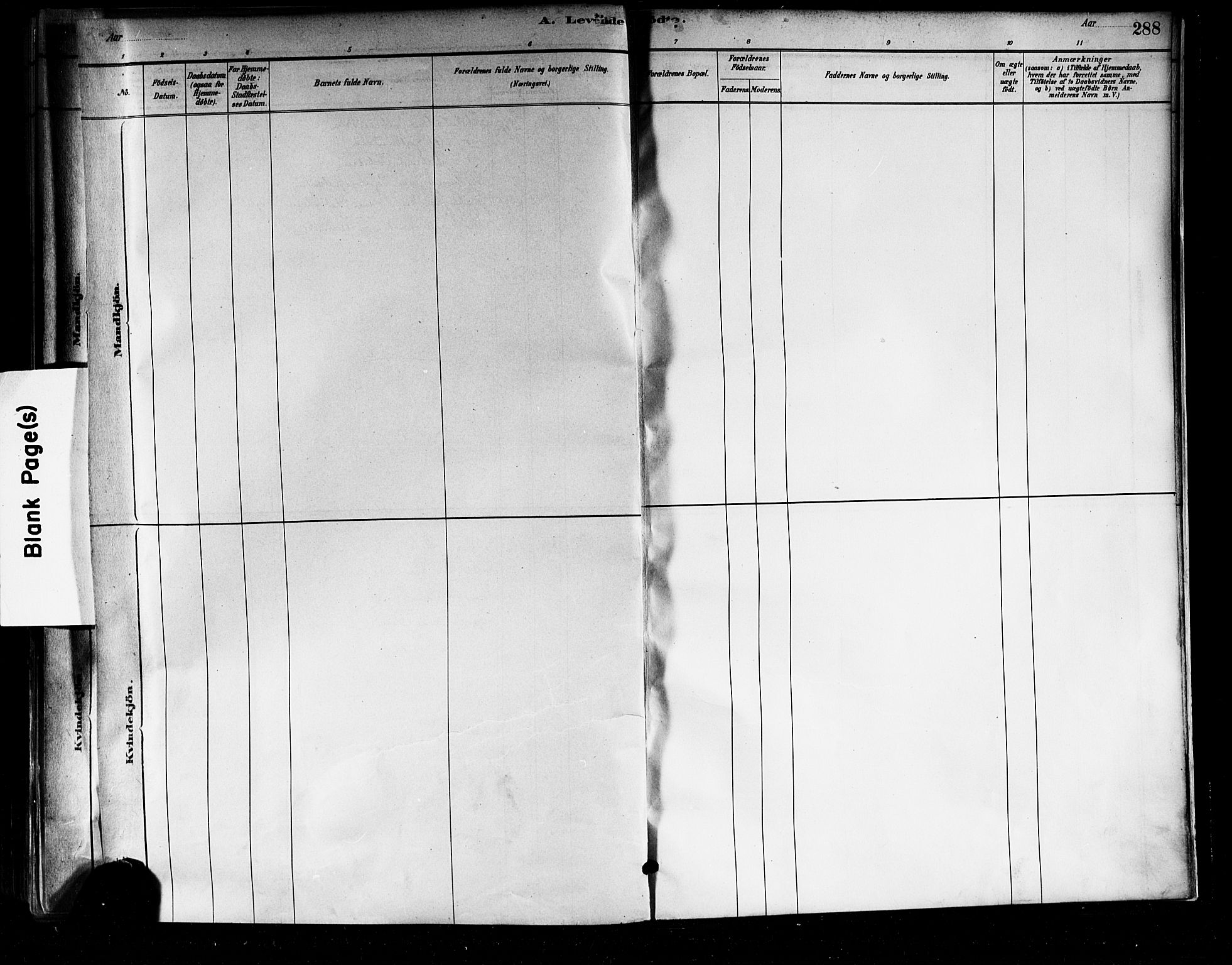 Sagene prestekontor Kirkebøker, AV/SAO-A-10796/F/L0001: Parish register (official) no. 1, 1880-1893, p. 288