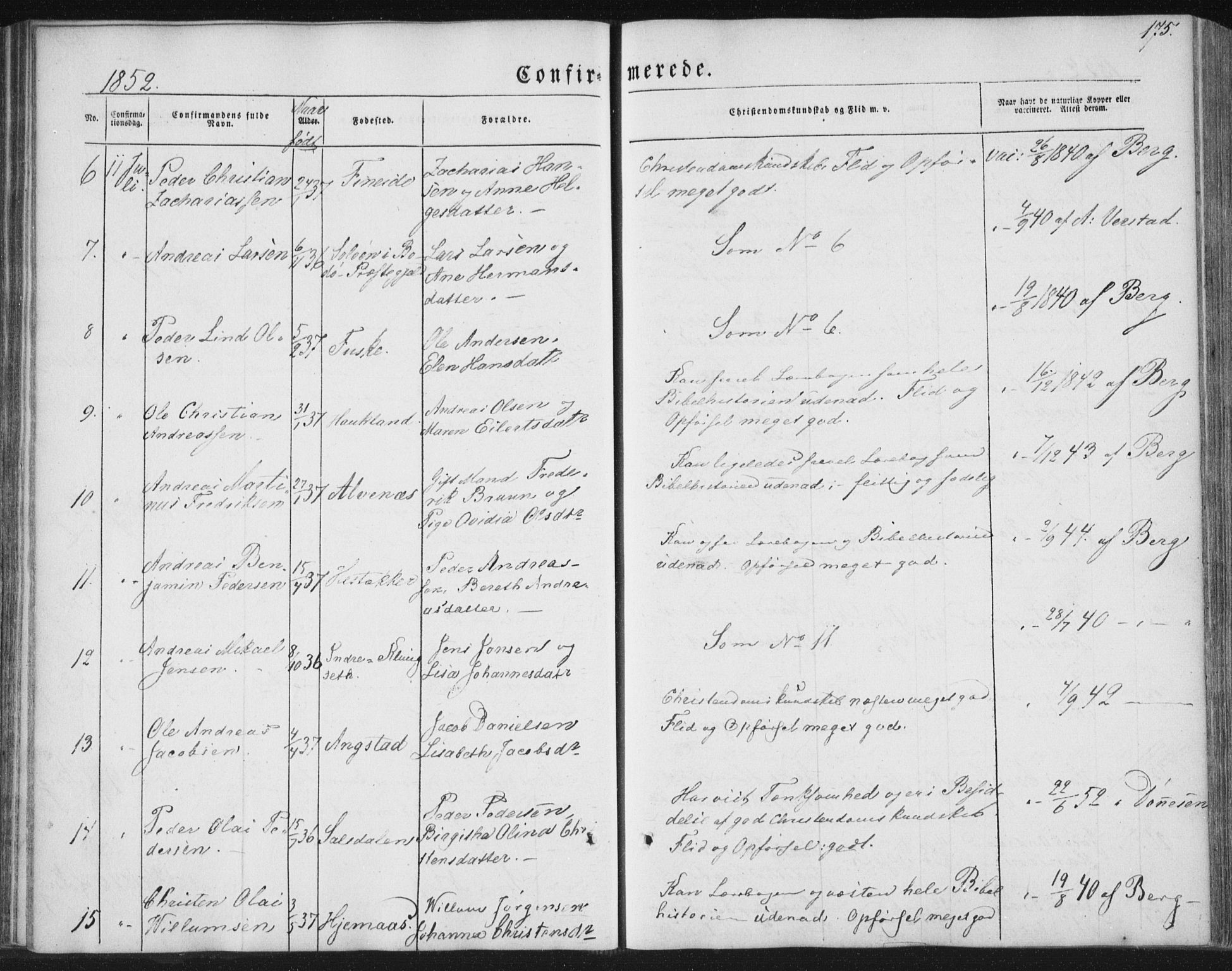 Ministerialprotokoller, klokkerbøker og fødselsregistre - Nordland, AV/SAT-A-1459/852/L0738: Parish register (official) no. 852A08, 1849-1865, p. 175