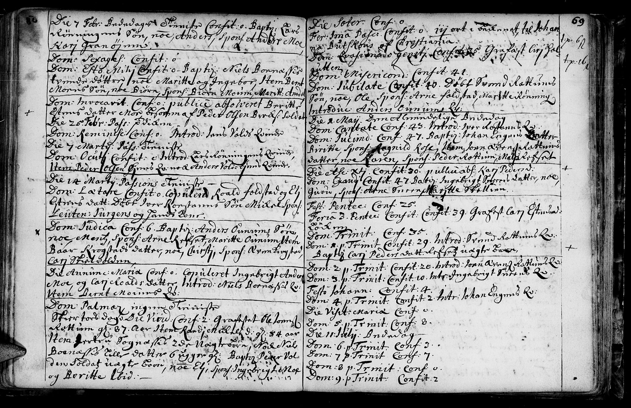Ministerialprotokoller, klokkerbøker og fødselsregistre - Sør-Trøndelag, SAT/A-1456/687/L0990: Parish register (official) no. 687A01, 1690-1746, p. 69