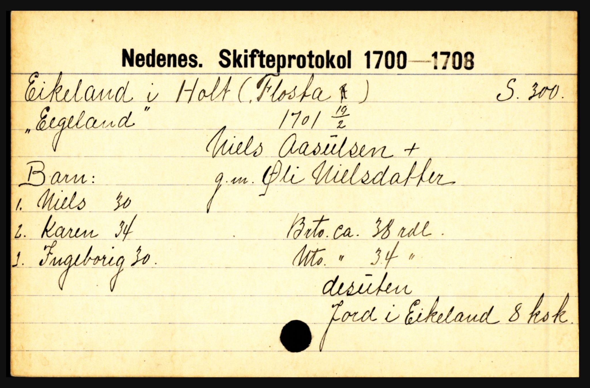 Nedenes sorenskriveri før 1824, AV/SAK-1221-0007/H, p. 5803
