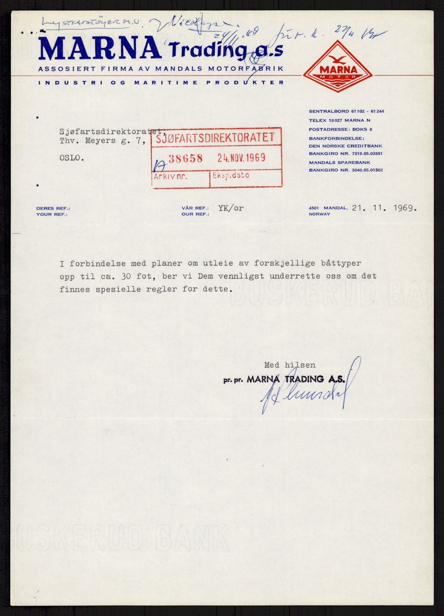 Sjøfartsdirektoratet med forløpere, generelt arkiv, AV/RA-S-1407/D/Du/Duc/L0641/0004: Skipskontrollen - Forskrifter    / Utleiebåter (2 mapper), 1977-1989, p. 197