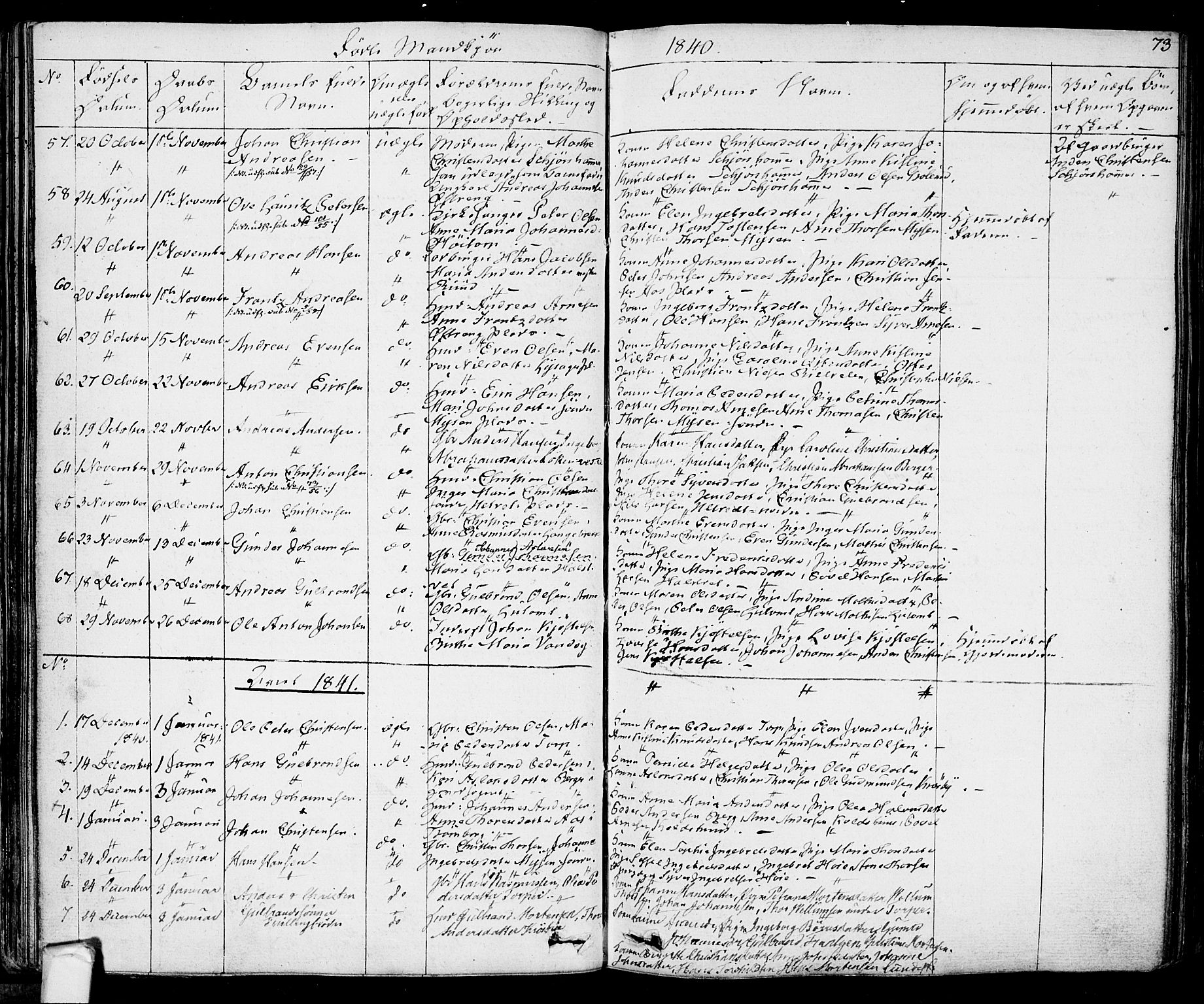Eidsberg prestekontor Kirkebøker, SAO/A-10905/F/Fa/L0008: Parish register (official) no. I 8, 1832-1848, p. 73