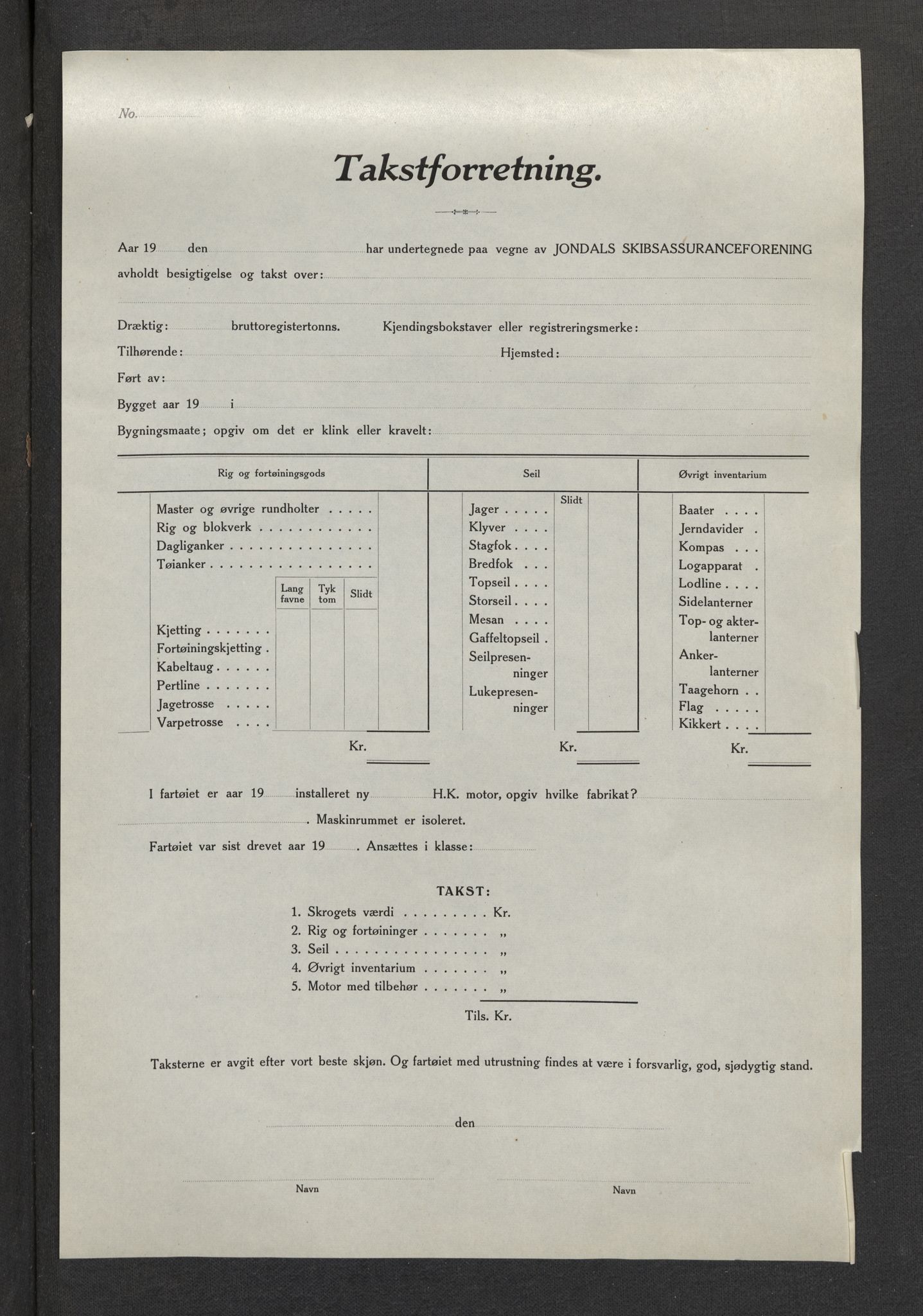 Jondal Skipsassuranseforening, SAB/SAB/PA-0276/E/L0107: Korrespondanse , 1937-1945