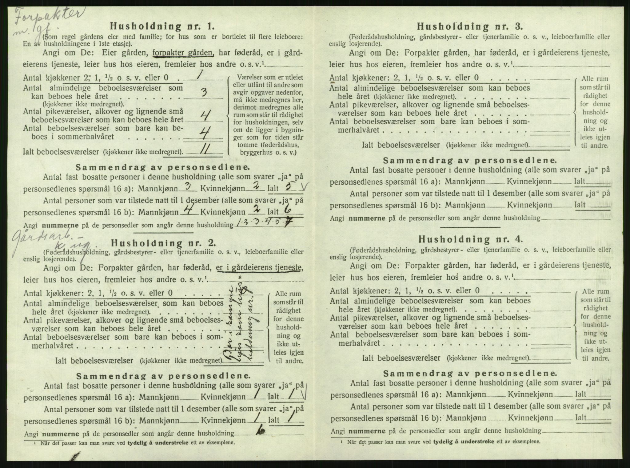 SAT, 1920 census for Korgen, 1920, p. 427