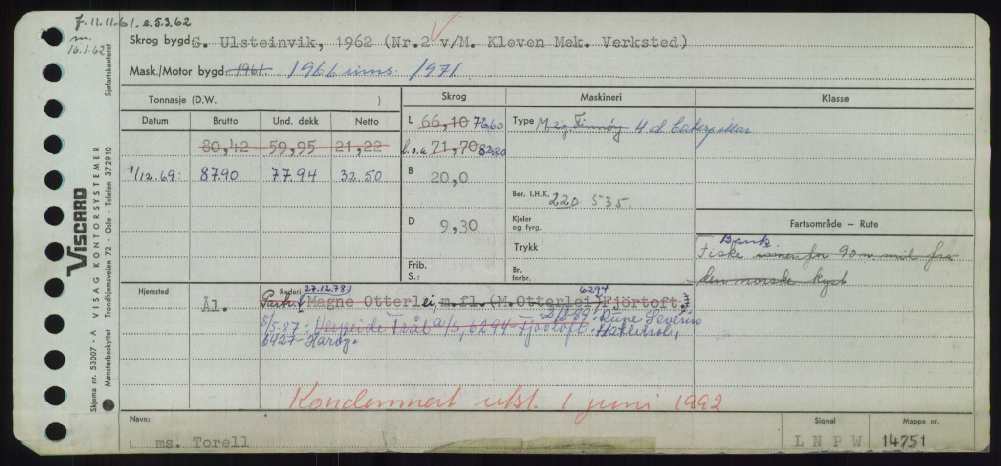 Sjøfartsdirektoratet med forløpere, Skipsmålingen, RA/S-1627/H/Hd/L0039: Fartøy, Ti-Tø, p. 301