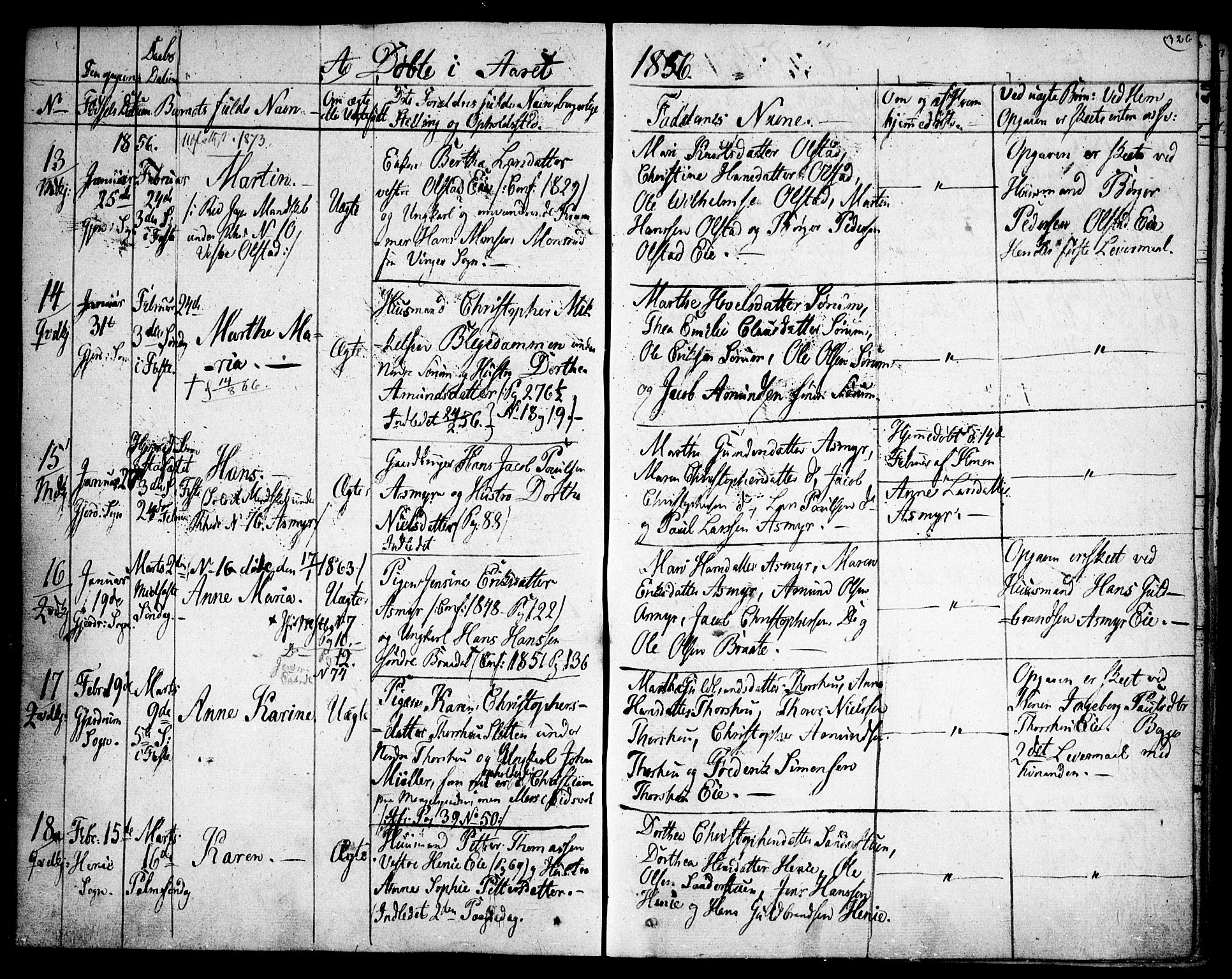 Gjerdrum prestekontor Kirkebøker, AV/SAO-A-10412b/F/Fa/L0006: Parish register (official) no. I 6, 1845-1856, p. 326