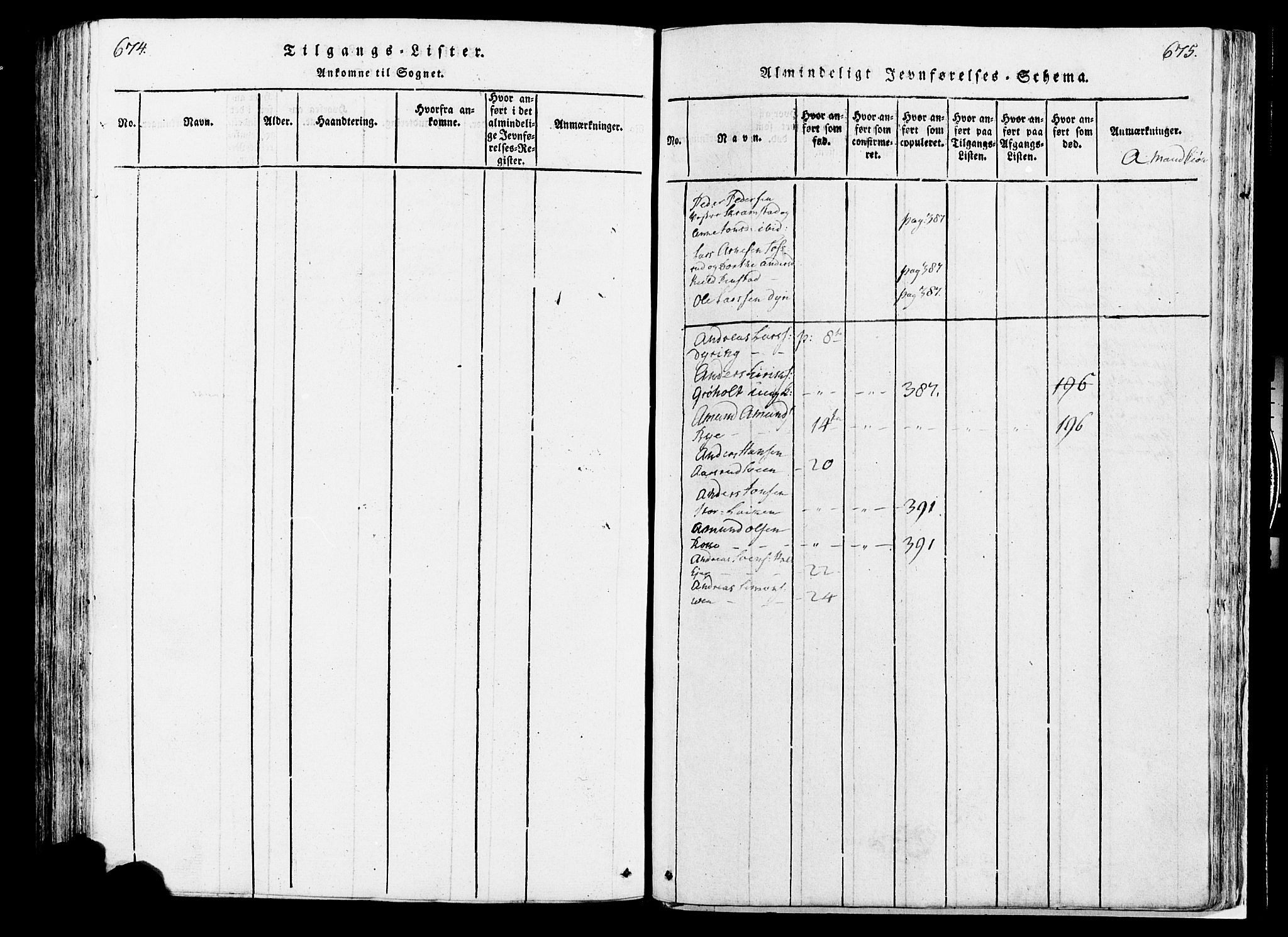 Løten prestekontor, SAH/PREST-022/K/Ka/L0005: Parish register (official) no. 5, 1814-1832, p. 674-675