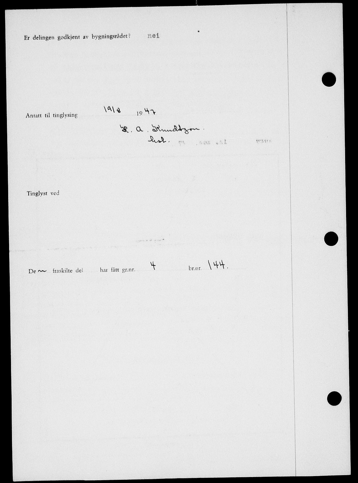 Onsøy sorenskriveri, SAO/A-10474/G/Ga/Gab/L0021: Mortgage book no. II A-21, 1947-1947, Diary no: : 2170/1947