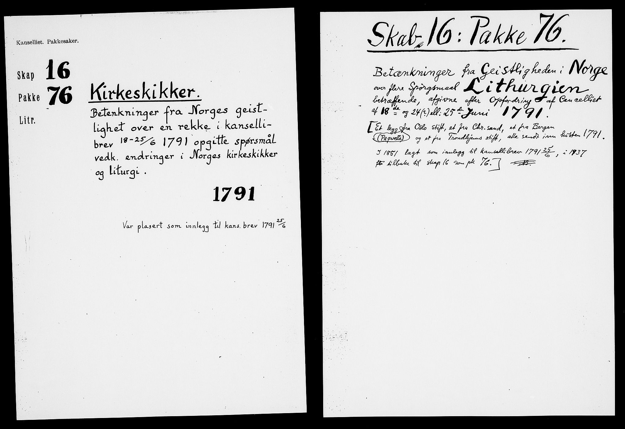 Danske Kanselli, Skapsaker, RA/EA-4061/F/L0126: Skap 16, pakke 74-76 II, 1789-1792, p. 420