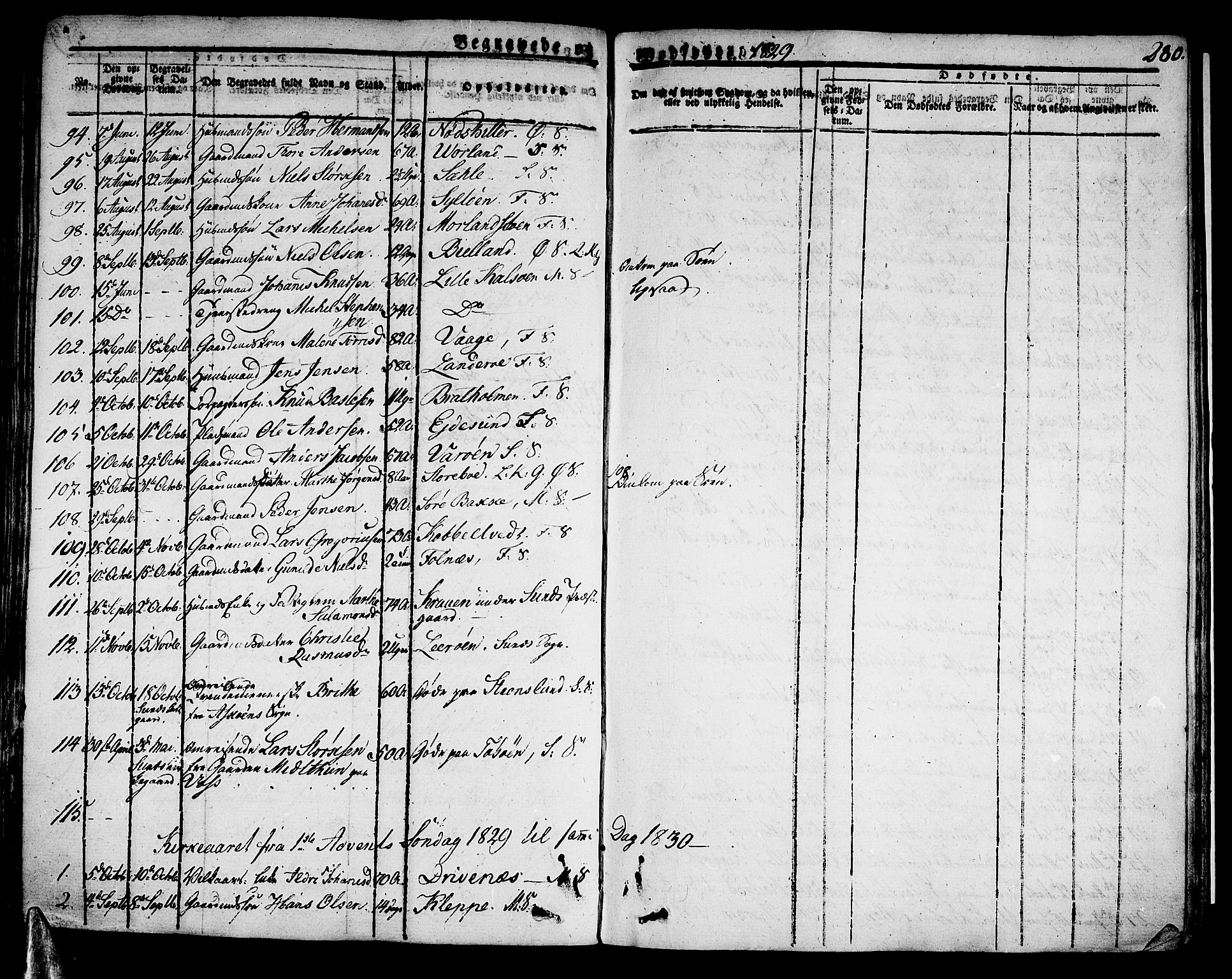 Sund sokneprestembete, SAB/A-99930: Parish register (official) no. A 12, 1825-1835, p. 280
