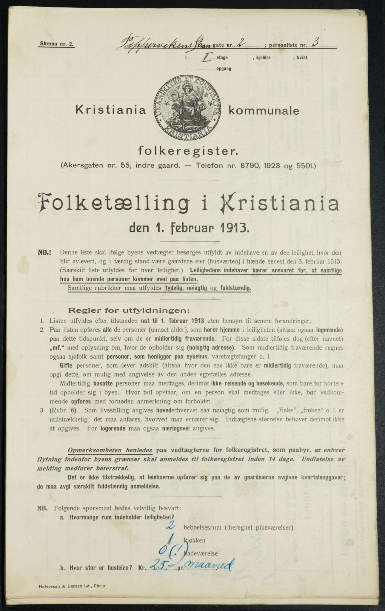 OBA, Municipal Census 1913 for Kristiania, 1913, p. 103766