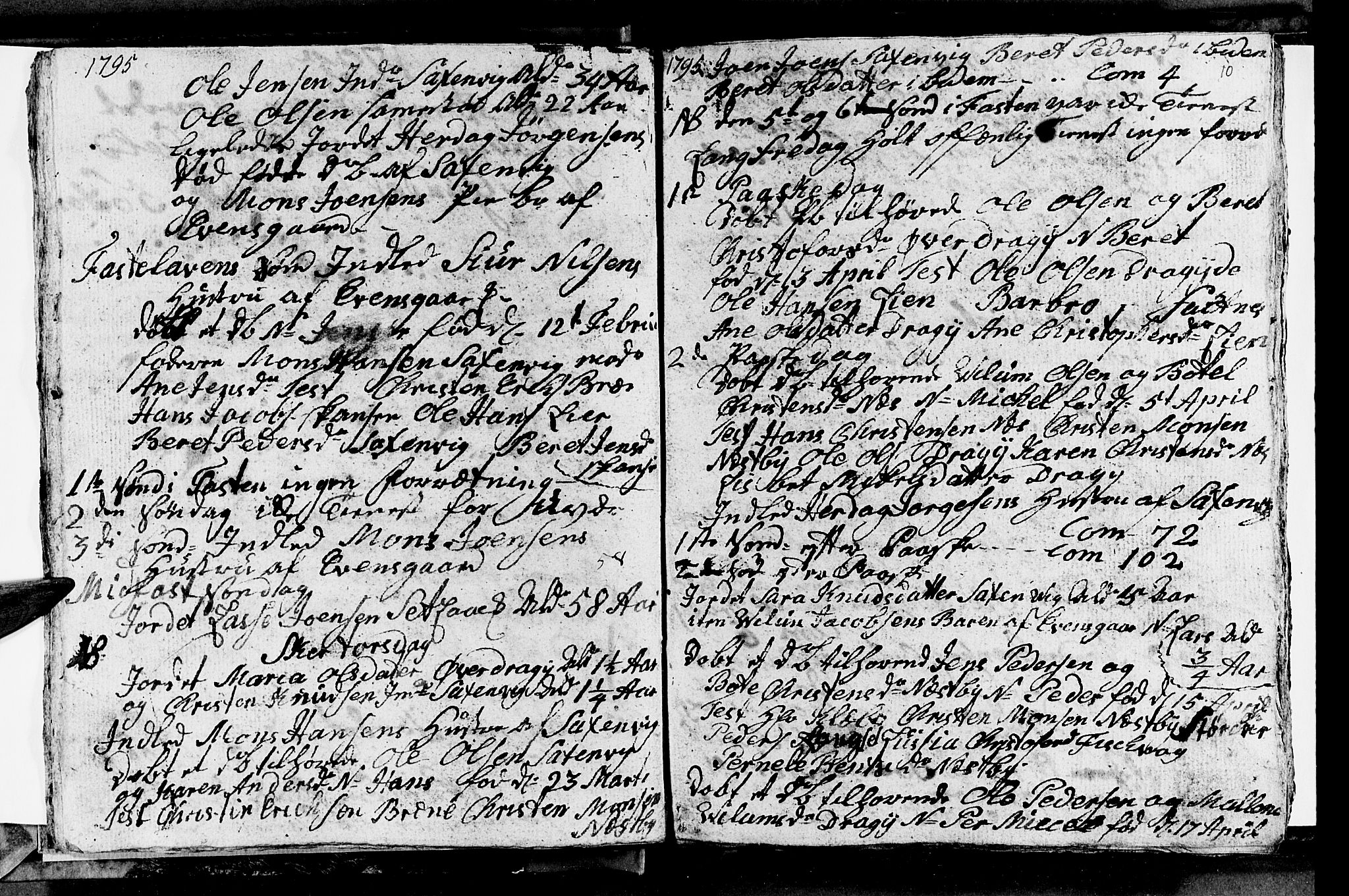 Ministerialprotokoller, klokkerbøker og fødselsregistre - Nordland, SAT/A-1459/847/L0674: Parish register (copy) no. 847C02, 1793-1807, p. 10