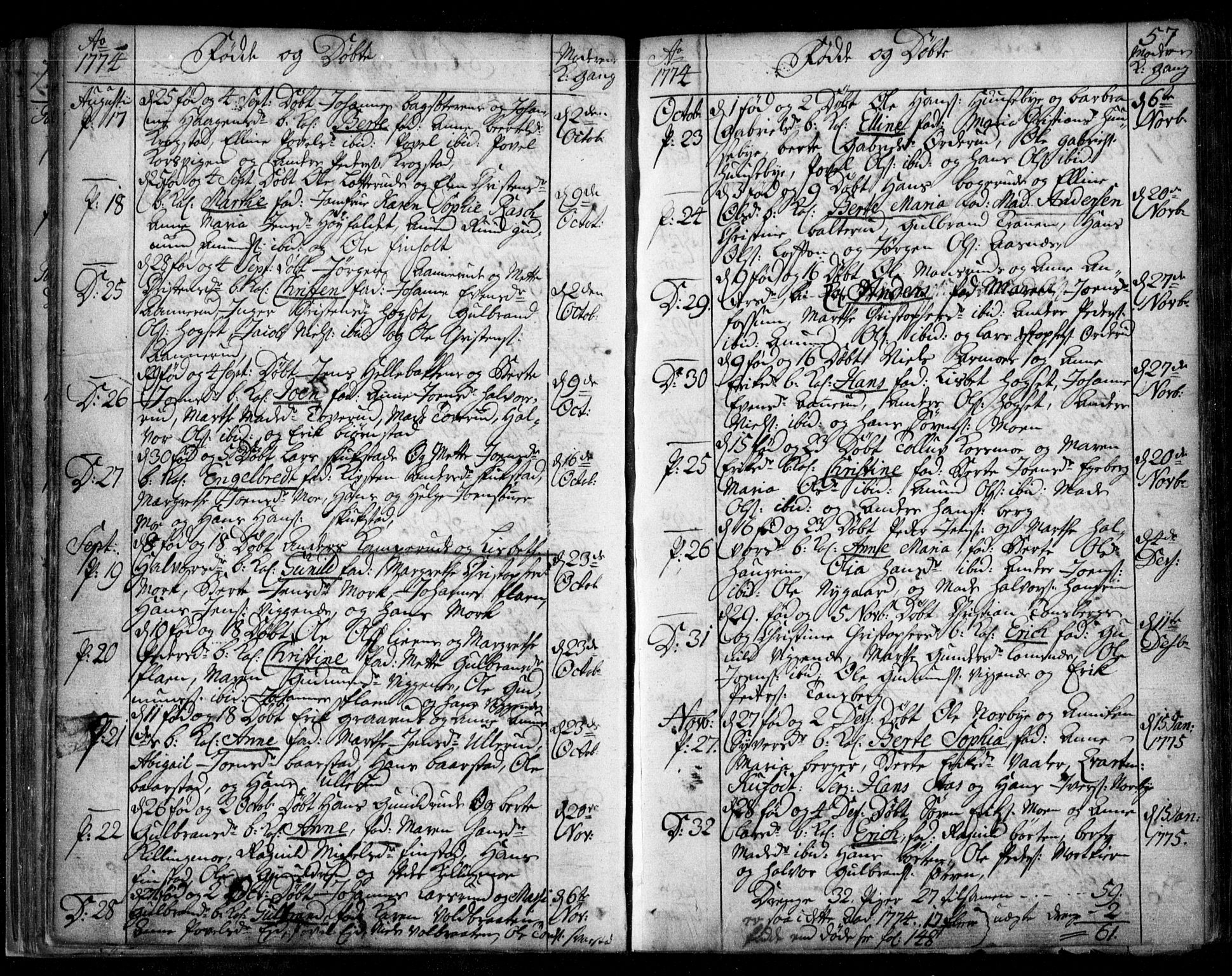 Aurskog prestekontor Kirkebøker, SAO/A-10304a/F/Fa/L0003: Parish register (official) no. I 3, 1767-1807, p. 57