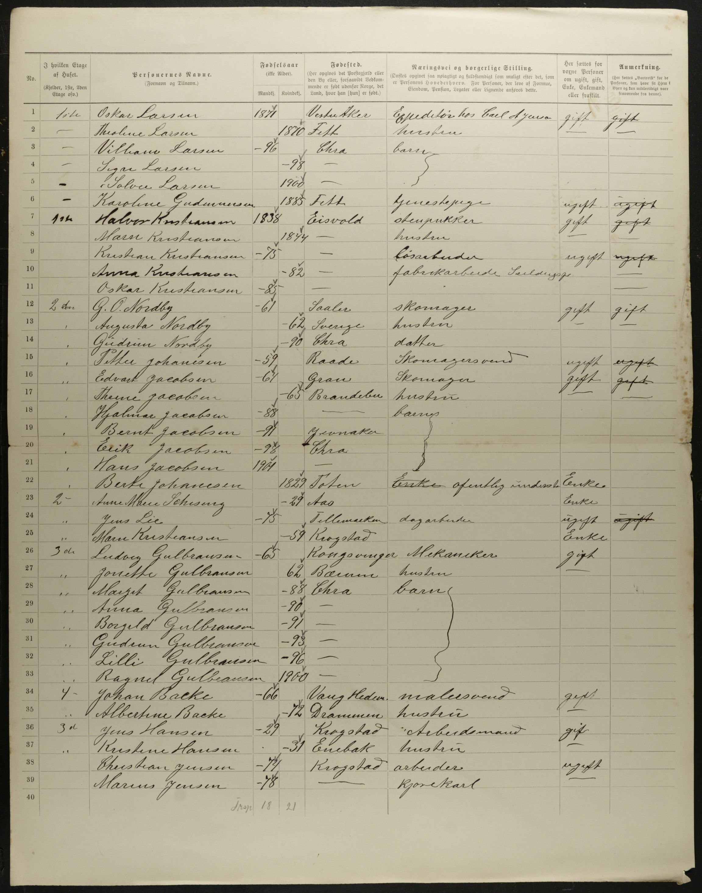 OBA, Municipal Census 1901 for Kristiania, 1901, p. 8489