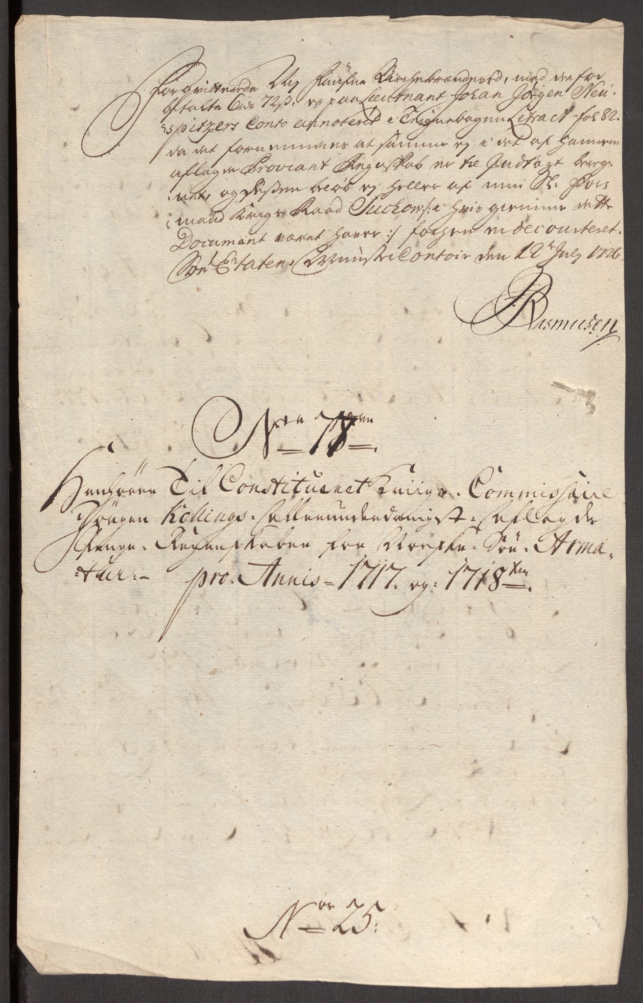 Kommanderende general (KG I) med Det norske krigsdirektorium, AV/RA-EA-5419/E/Eb/L0001: Ruller over noen kompanier som tjenestegjorde på flåten, 1712-1721, p. 494