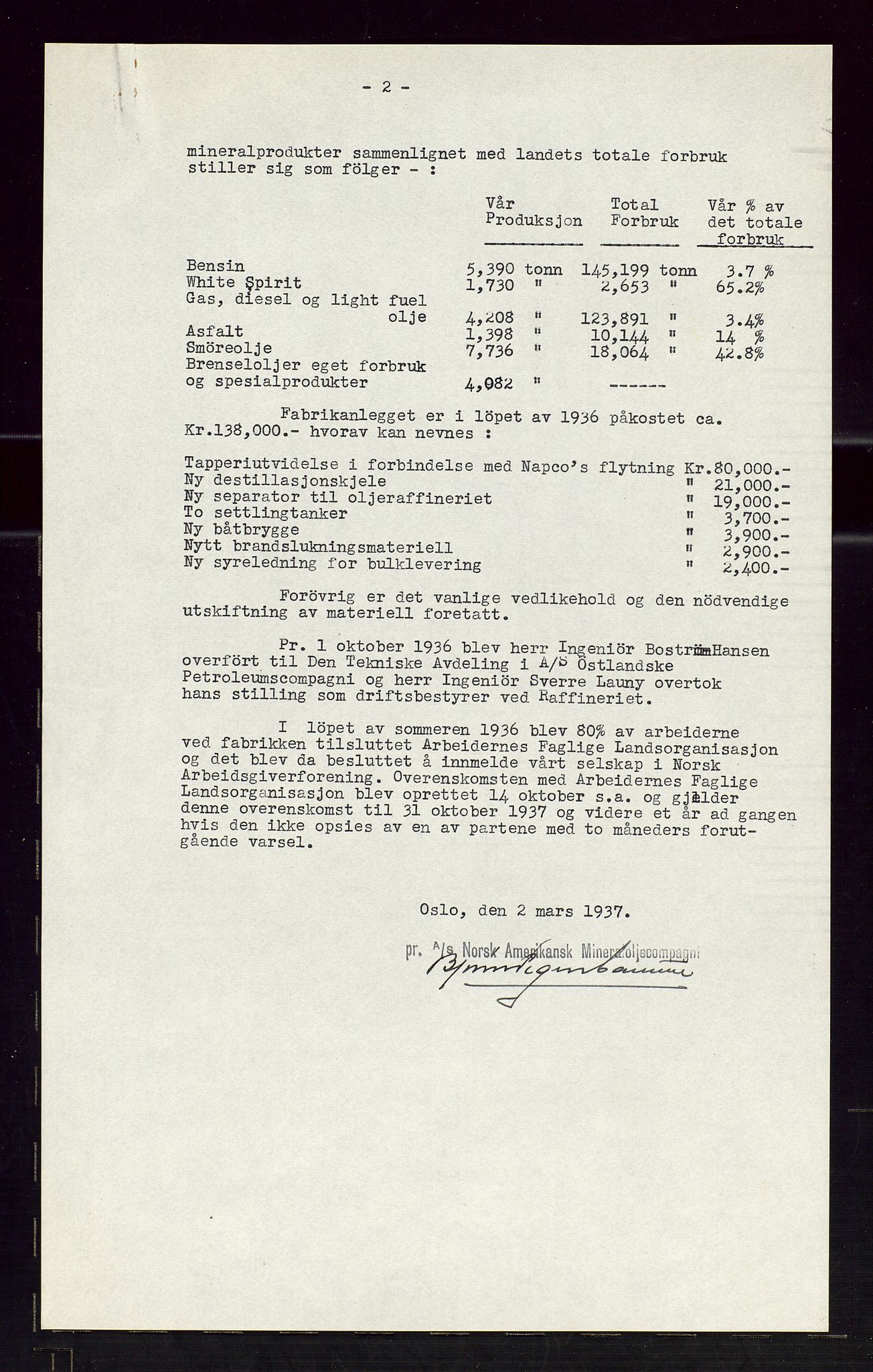 PA 1535 - Norsk-Amerikansk Petroleumscompani A/S, AV/SAST-A-101955/A/Aa/L0001/0003: Styre- og generalforsamlingsprotokoller / Ordinære og ekstraordinære generalforsamlinger i Norsk Amerikansk Petroleumsco., Norsk Amerikansk Mineraloljeco., Vestlandske Petroleumsco. 1934 og 1937, 1934-1937, p. 7