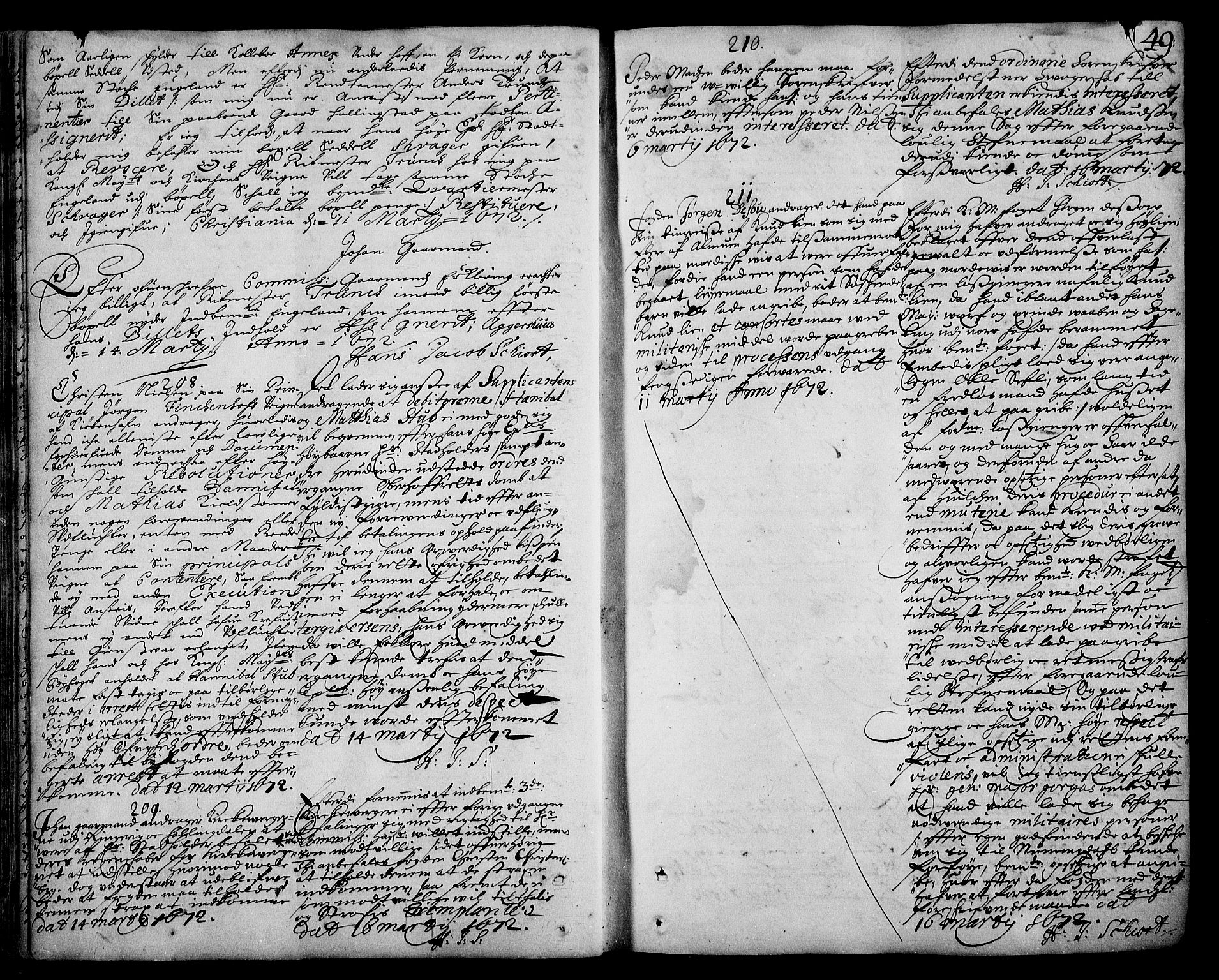 Stattholderembetet 1572-1771, RA/EA-2870/Ad/L0003: Supplikasjons- og resolusjonsprotokoll, 1671-1682, p. 48b-49a