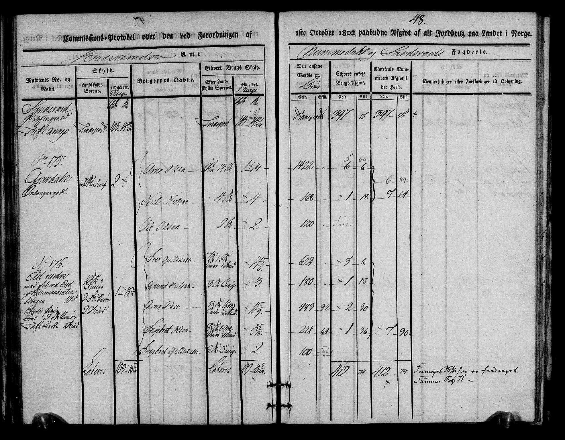 Rentekammeret inntil 1814, Realistisk ordnet avdeling, AV/RA-EA-4070/N/Ne/Nea/L0054: Numedal og Sandsvær fogderi. Kommisjonsprotokoll for Efteløt hovedsogn samt Tuft og Komnes annekser, 1803, p. 50