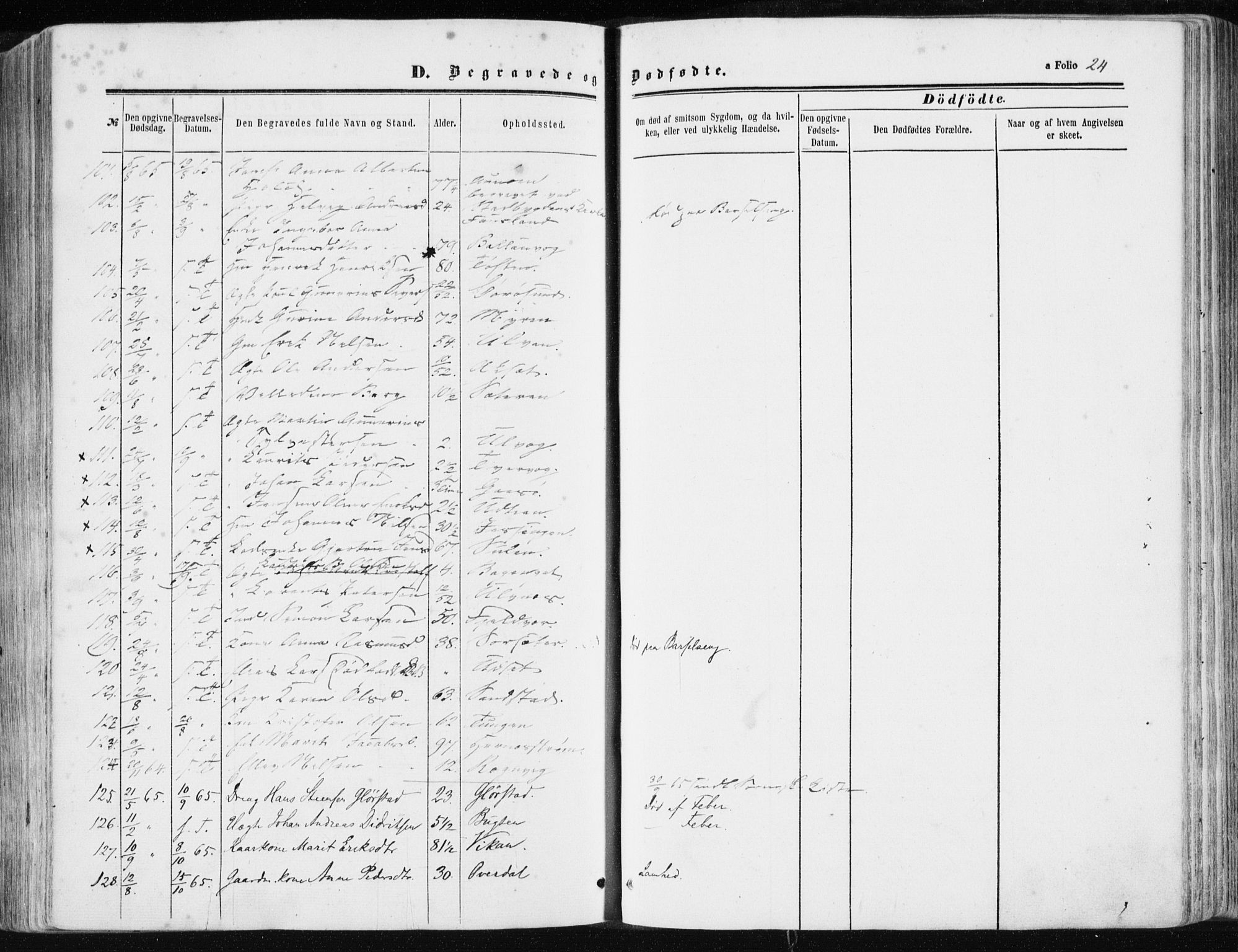 Ministerialprotokoller, klokkerbøker og fødselsregistre - Sør-Trøndelag, SAT/A-1456/634/L0531: Parish register (official) no. 634A07, 1861-1870, p. 24