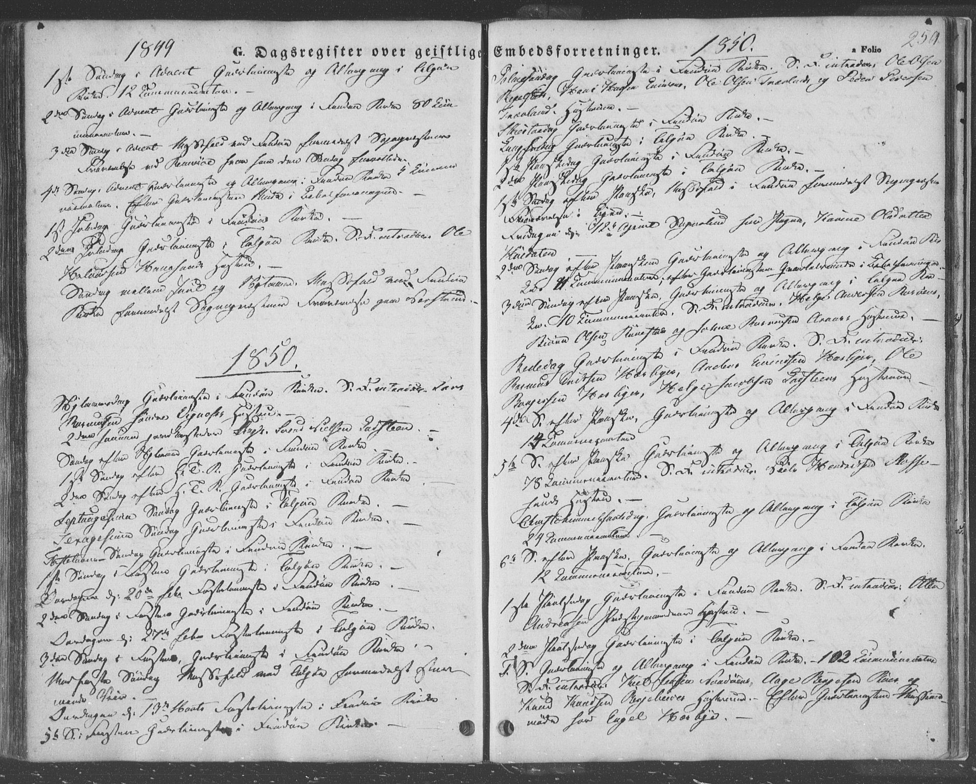 Finnøy sokneprestkontor, SAST/A-101825/H/Ha/Haa/L0007: Parish register (official) no. A 7, 1847-1862, p. 259
